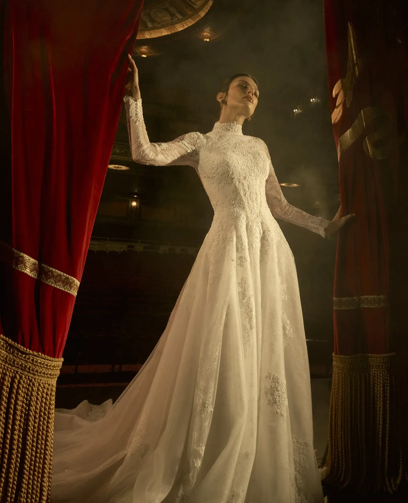 long sleeve ankle length wedding dress Sleeved Dresses Open cutouts cut into MerchCategory4:MAXI DRESS Dresspatternmaking - Princess Line Size:XLP