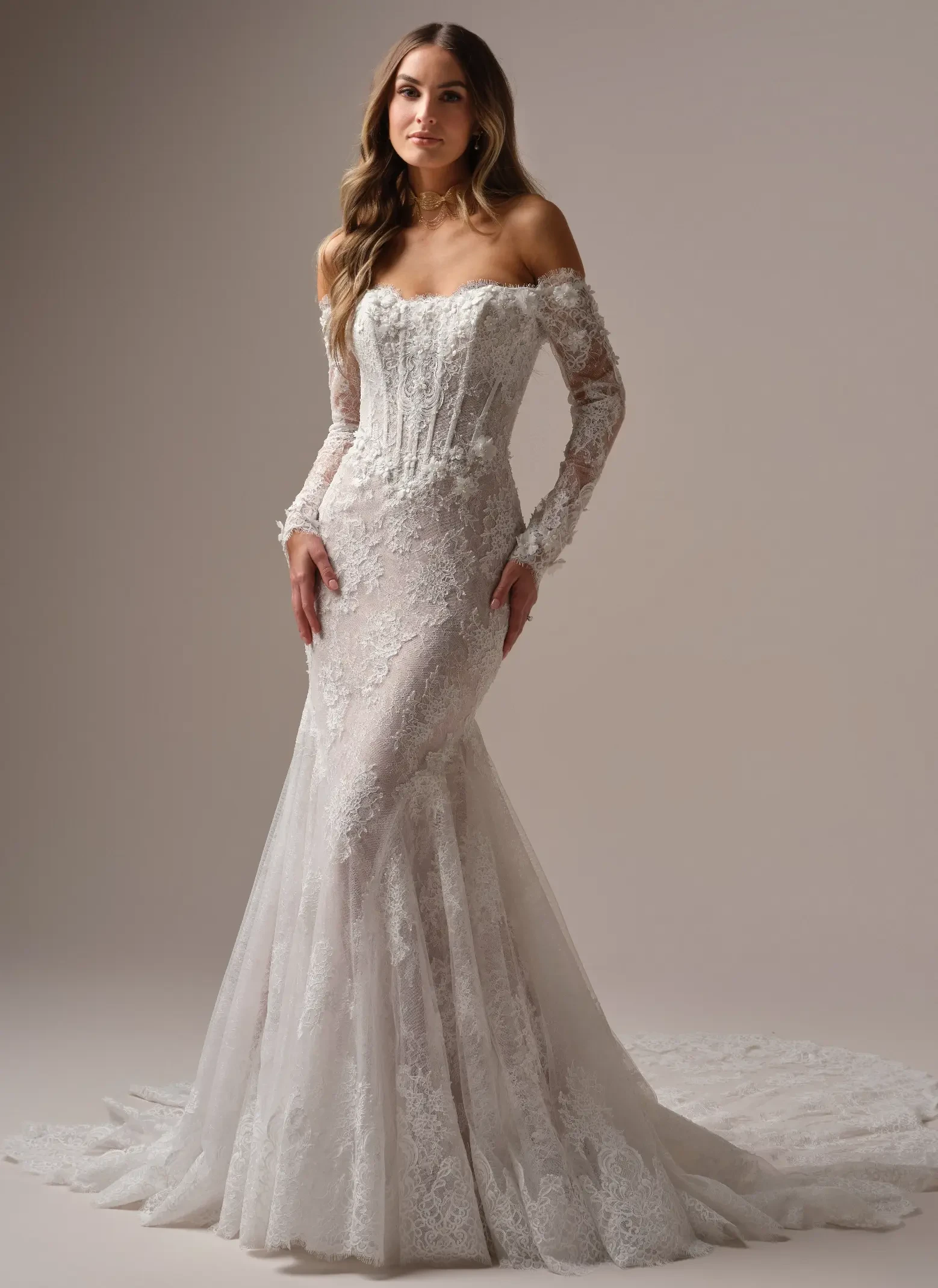 bridesmaid dresses lace long sleeve Sleeved Wedding Womens Beauty and the FORMAL EVENING GOWN Fully Lined Size:customzied