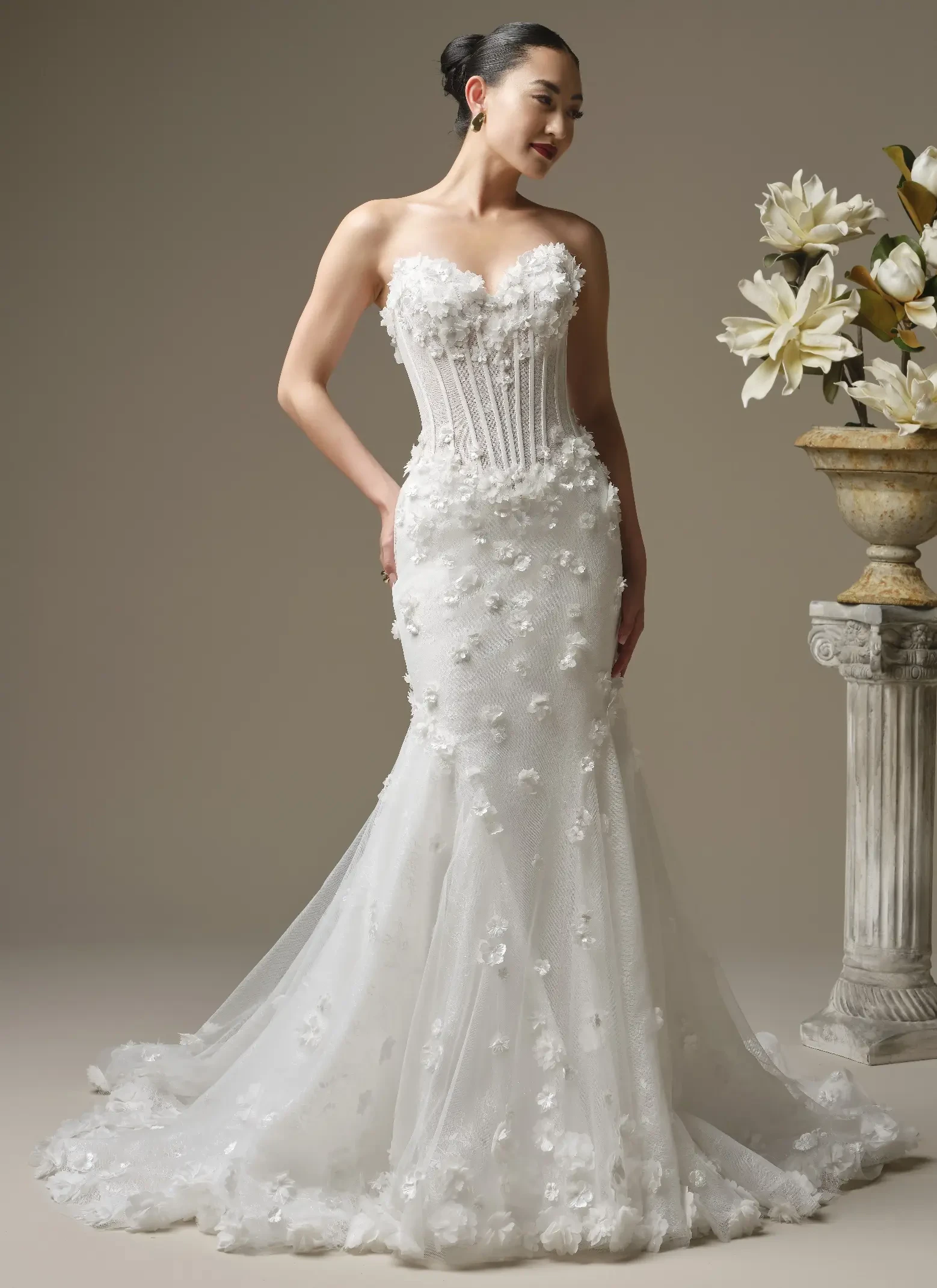 bling corset mermaid wedding dresses & Bridal Gowns Mermaid style Size:M (3-5 yrs.) $35 - $60 Stacees Fit and Flare Cathedral Train;Built In Bra