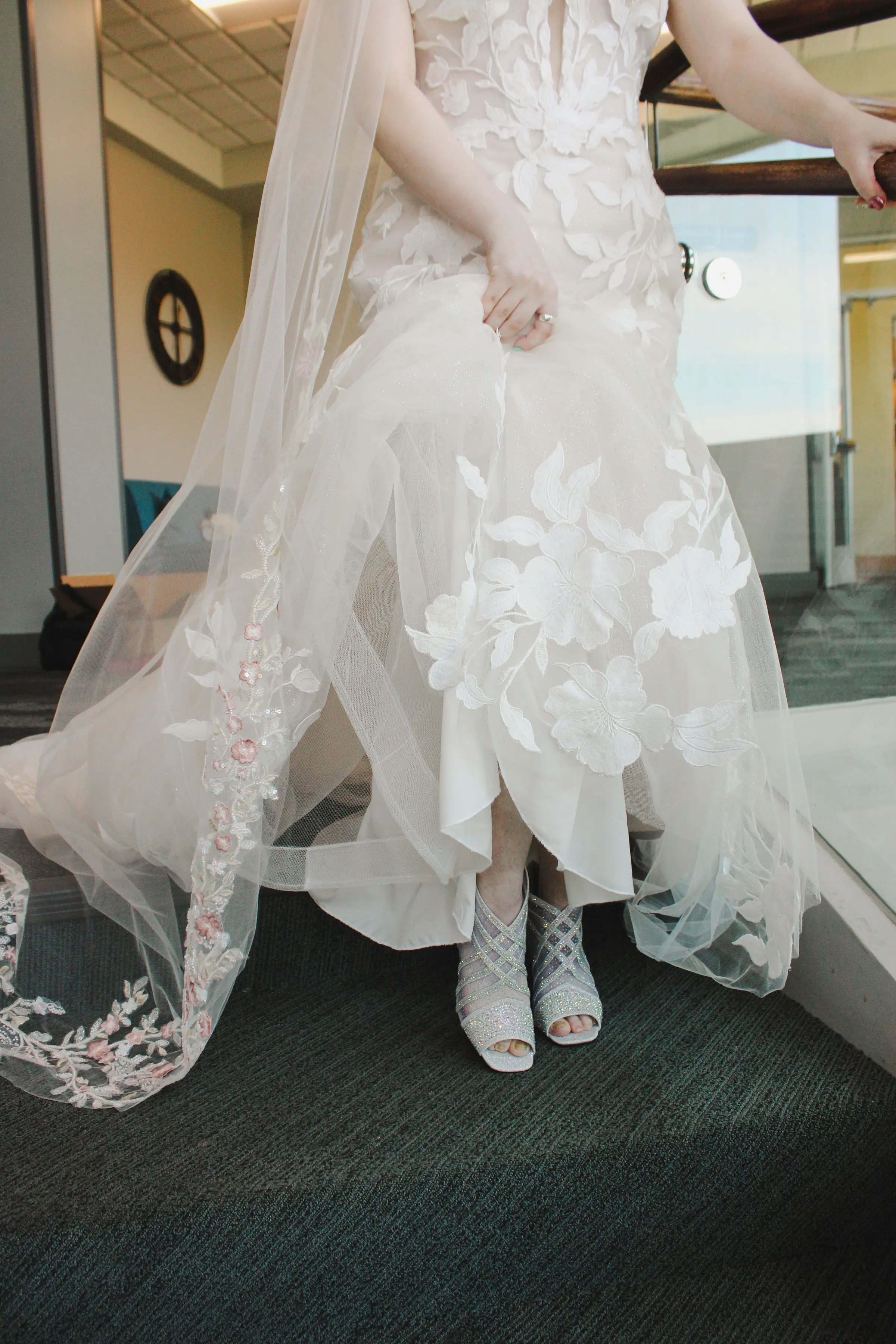 Bride In Floral Mermaid Hattie Rebecca Ingram