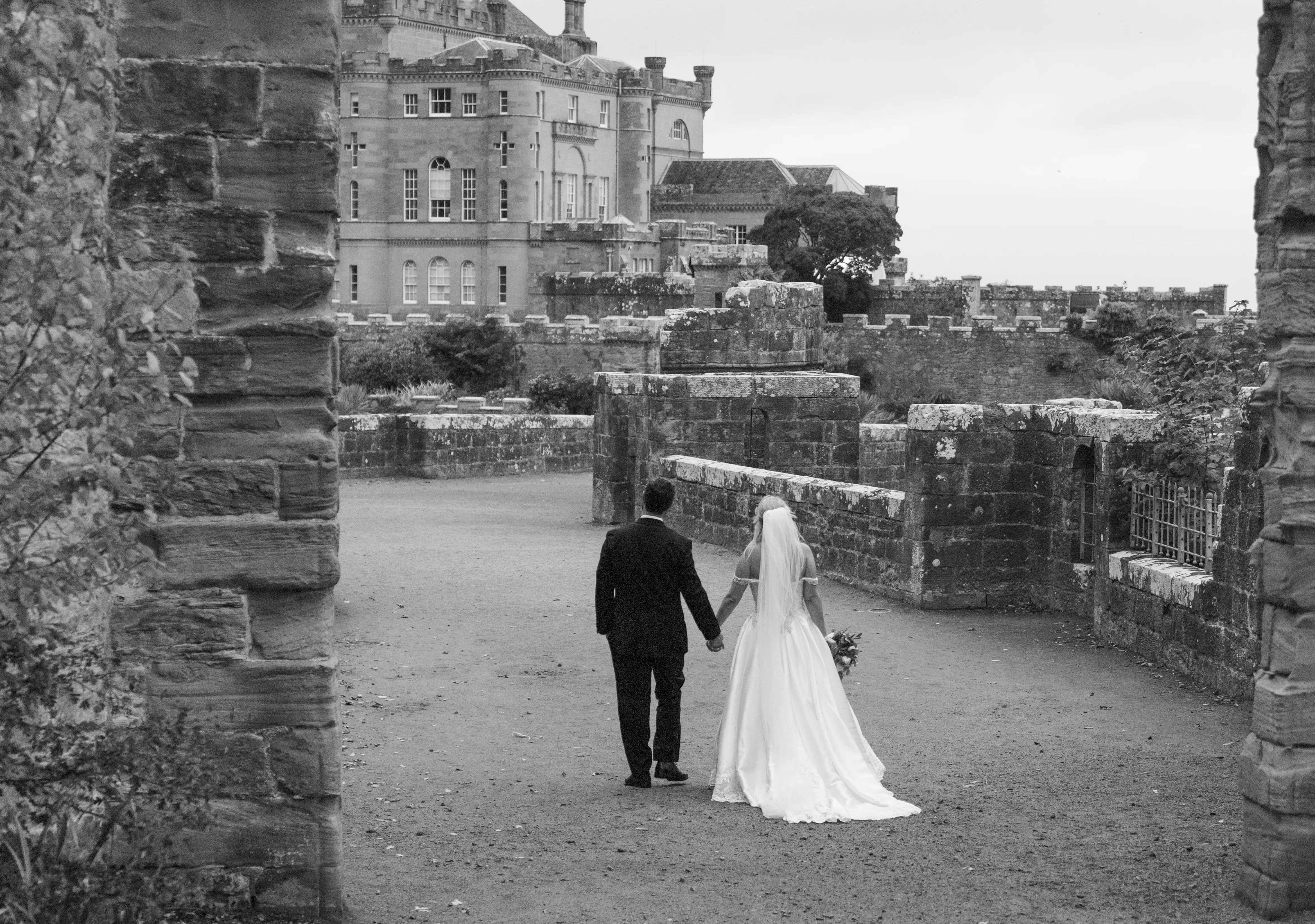 Bride In Satin Wedding Dress Called Kimora By Sottero And Midgley With Groom