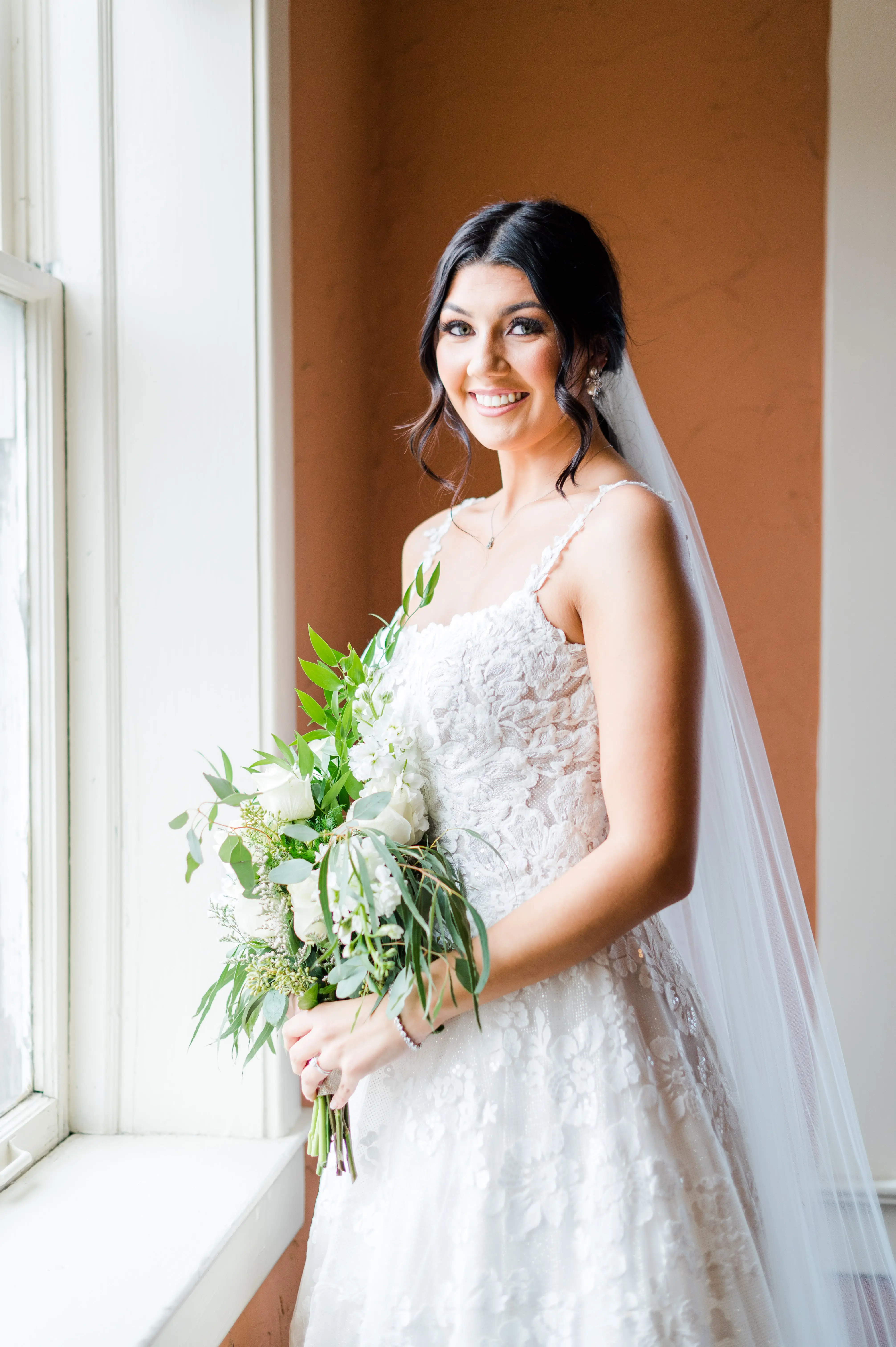 Bride In Square Neck Wedding Dress Called Sawyer By Sottero And Midgley