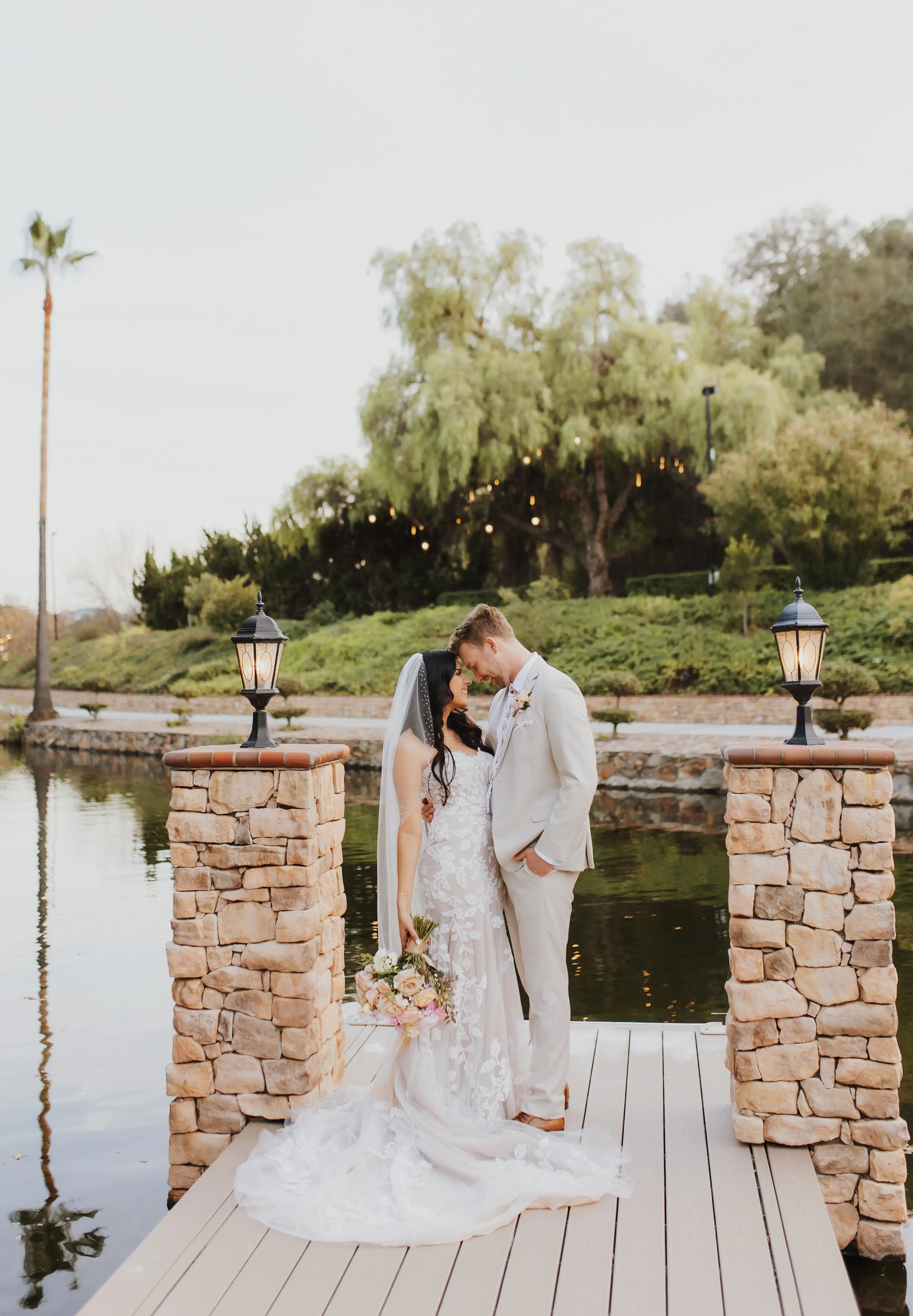 Bride In Strapless Wedding Dress Called Ivy By Maggie Sottero With Groom