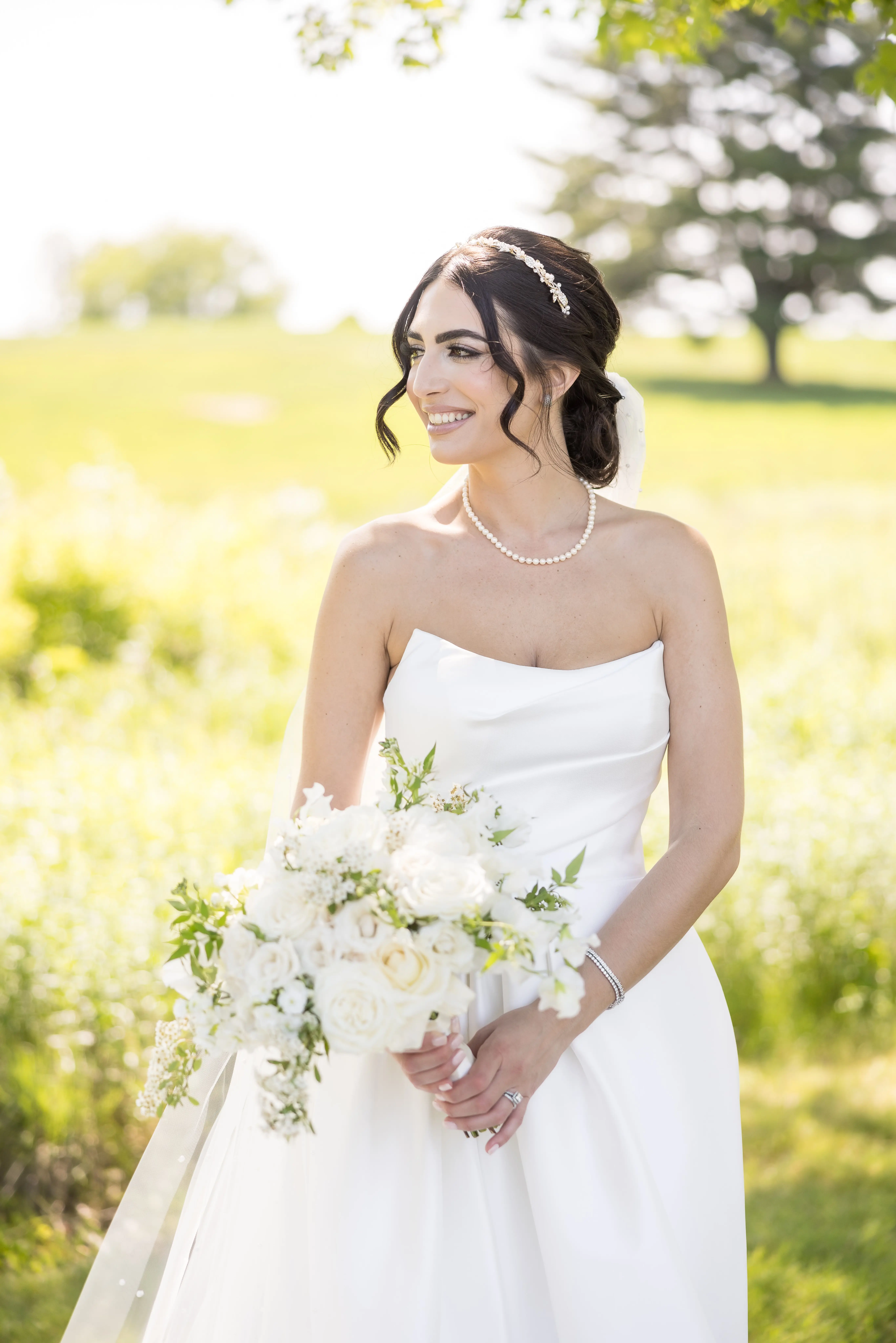 Bride In Sleeveless And Thigh-high Slit Aspen Sottero Midgley