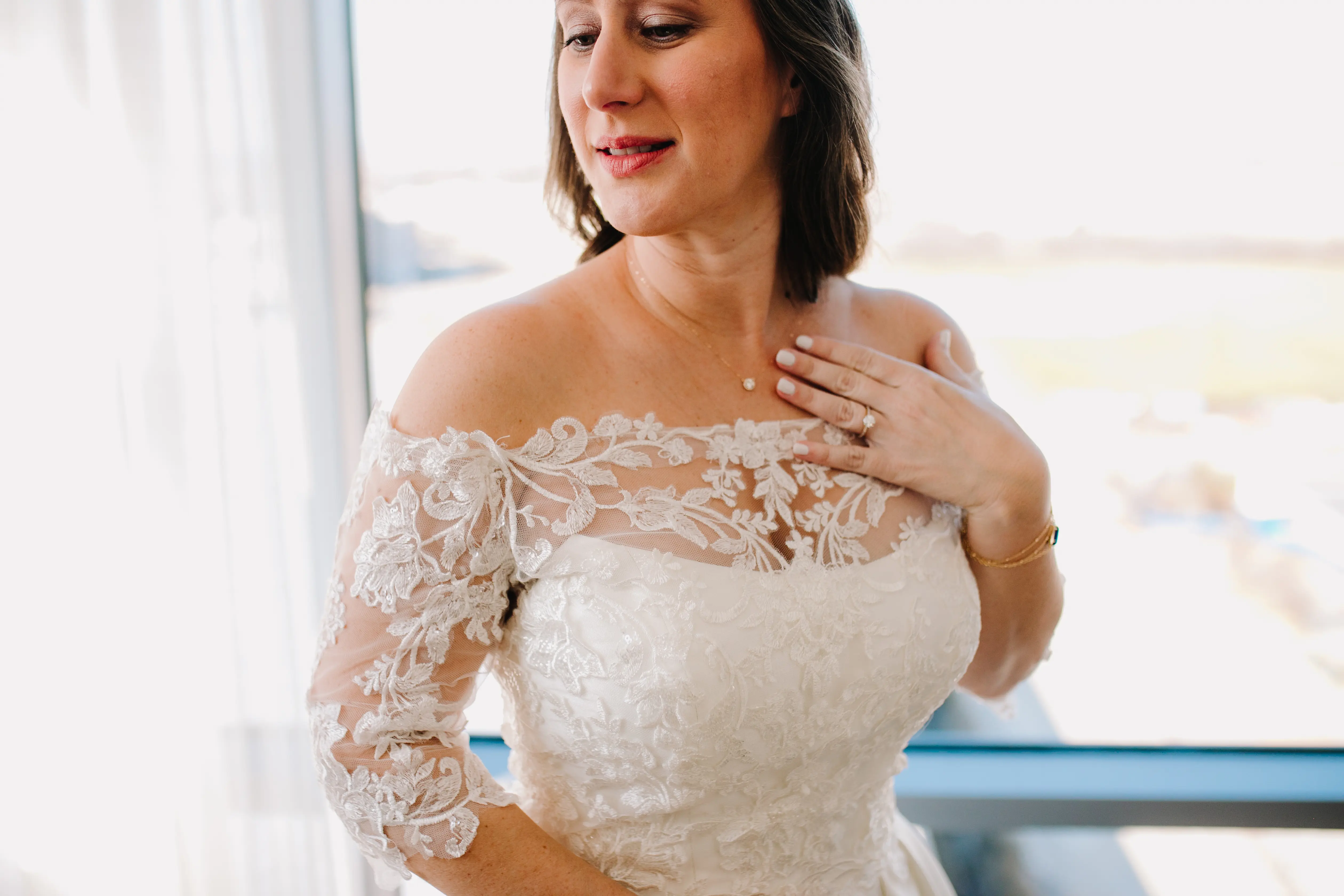 Bride In Satin Ballgown Selena Maggie Sottero