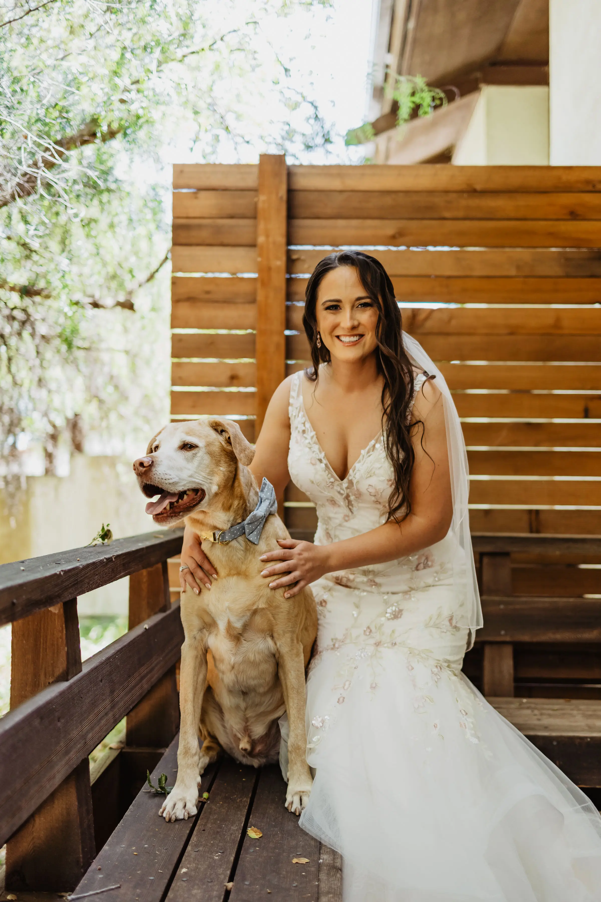 Bride Wearing Unique Trumpet Bridal Dress In Colorful Floral Lace Motifs Kenleigh By Sottero And Midgley