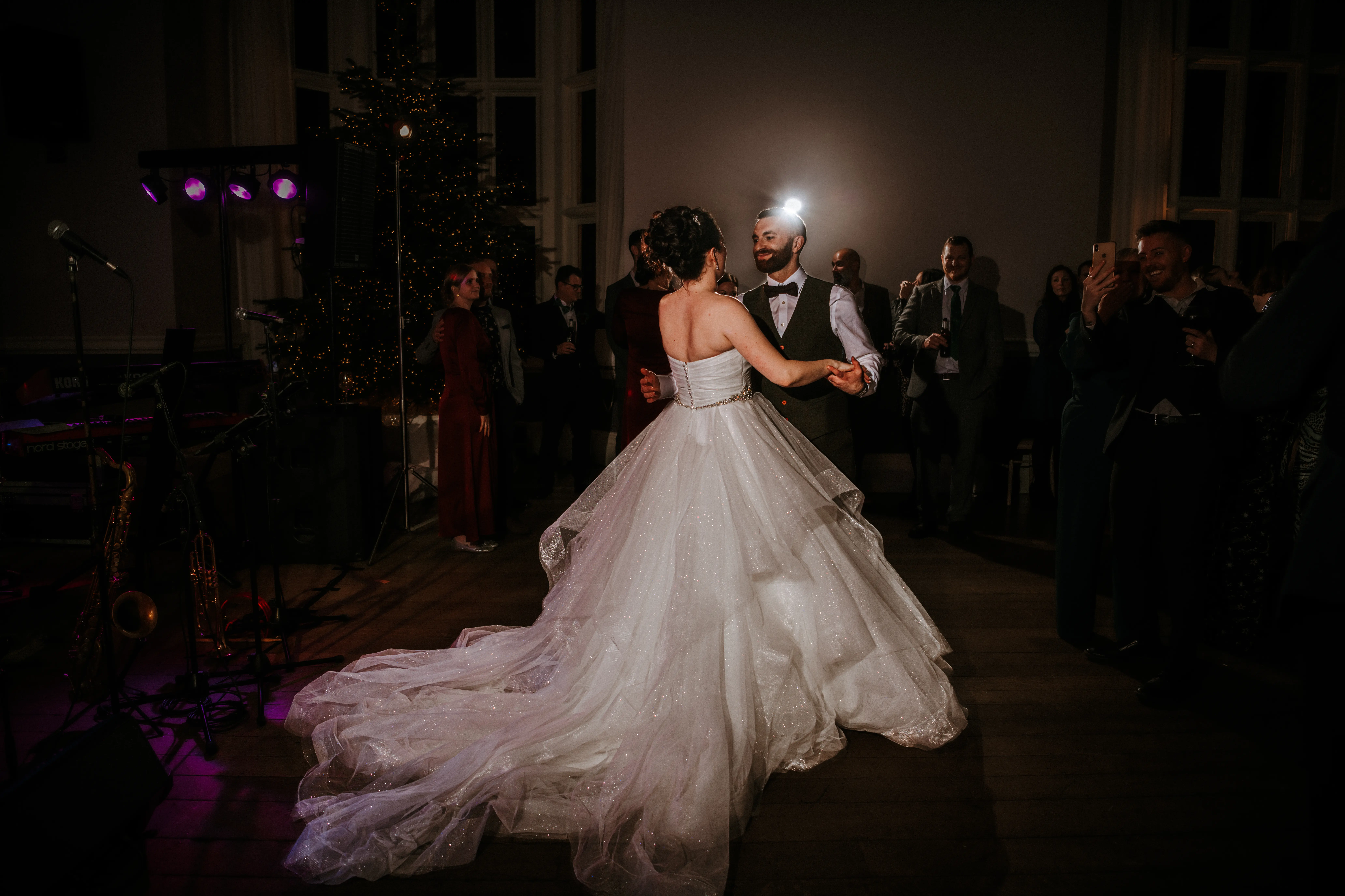 Bride In Tiered Ballgown Yasmin Maggie Sottero With Groom