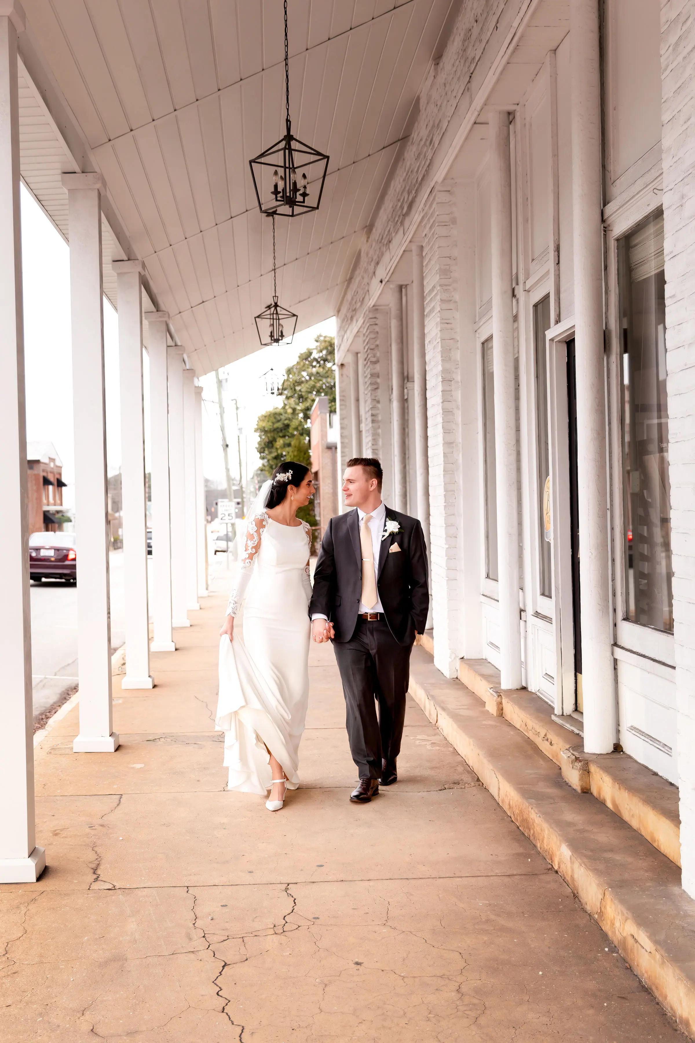 Bride In Lace Long Sleeve Dress Called Bethany By Rebecca Ingram