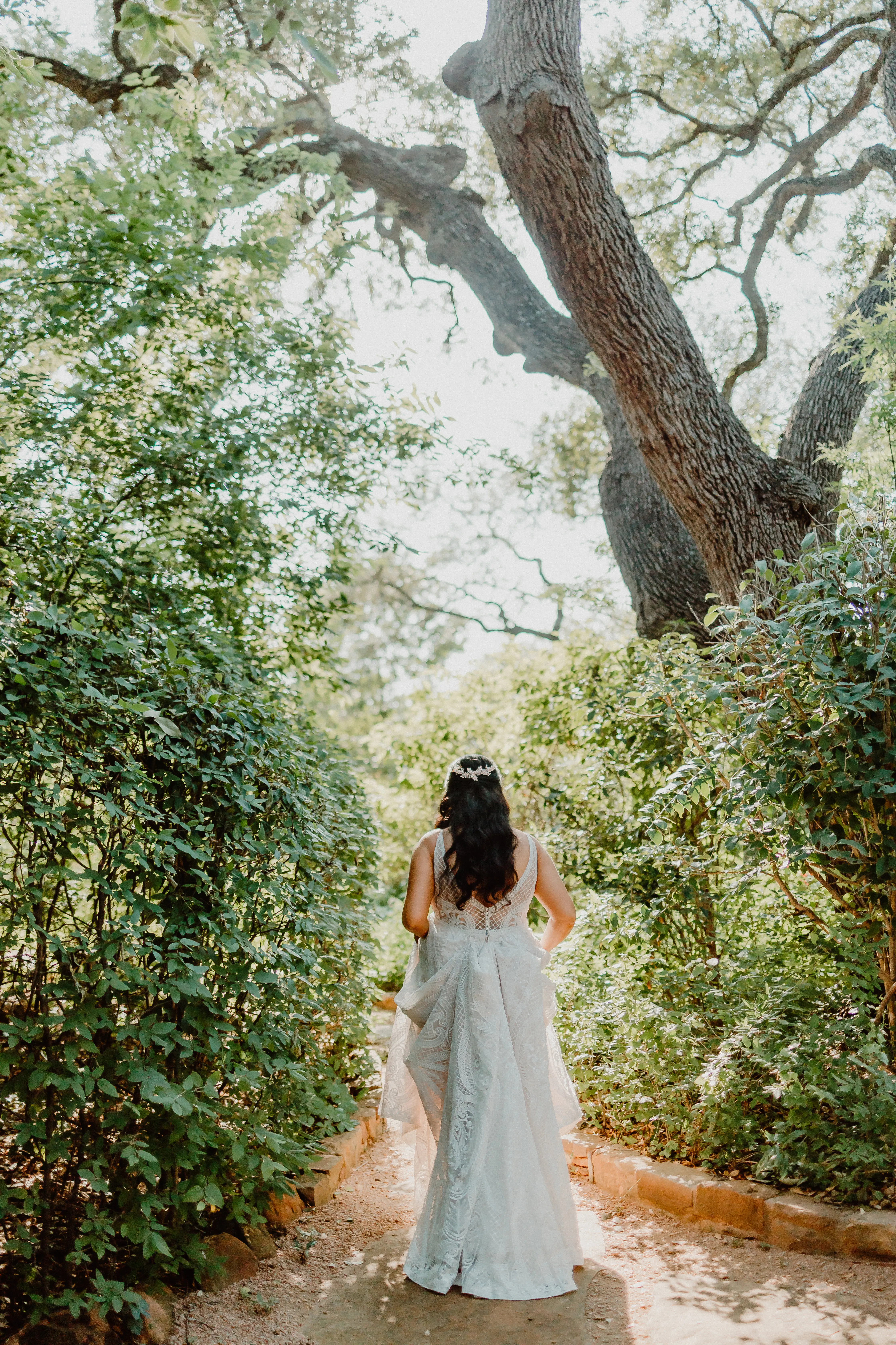 Bride Walking In A White Lacey A Line Wedding Dress Named Roxanne By Sottero And Midgley