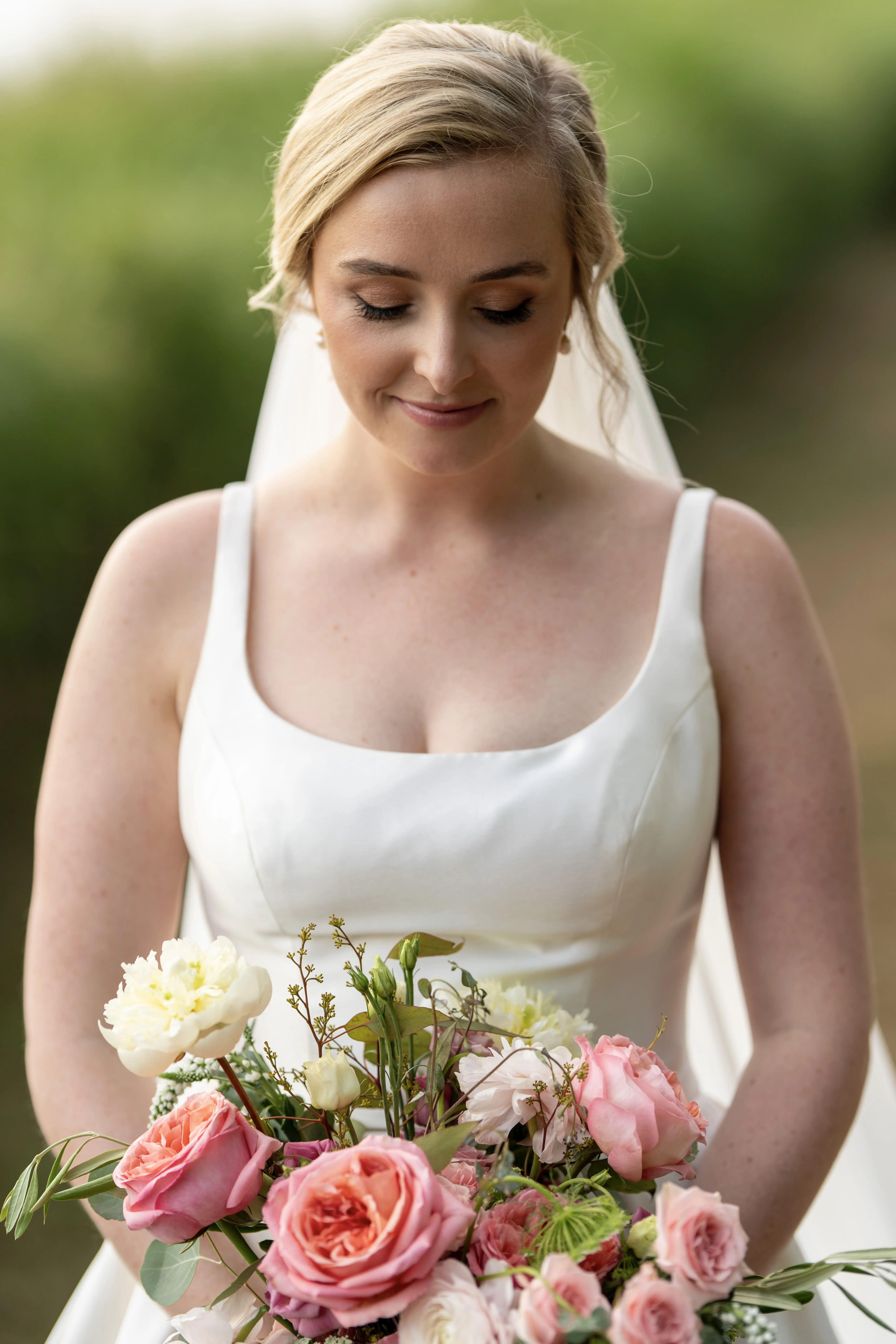 Bride In Simple Wedding Dress Called Selena By Maggie Sottero