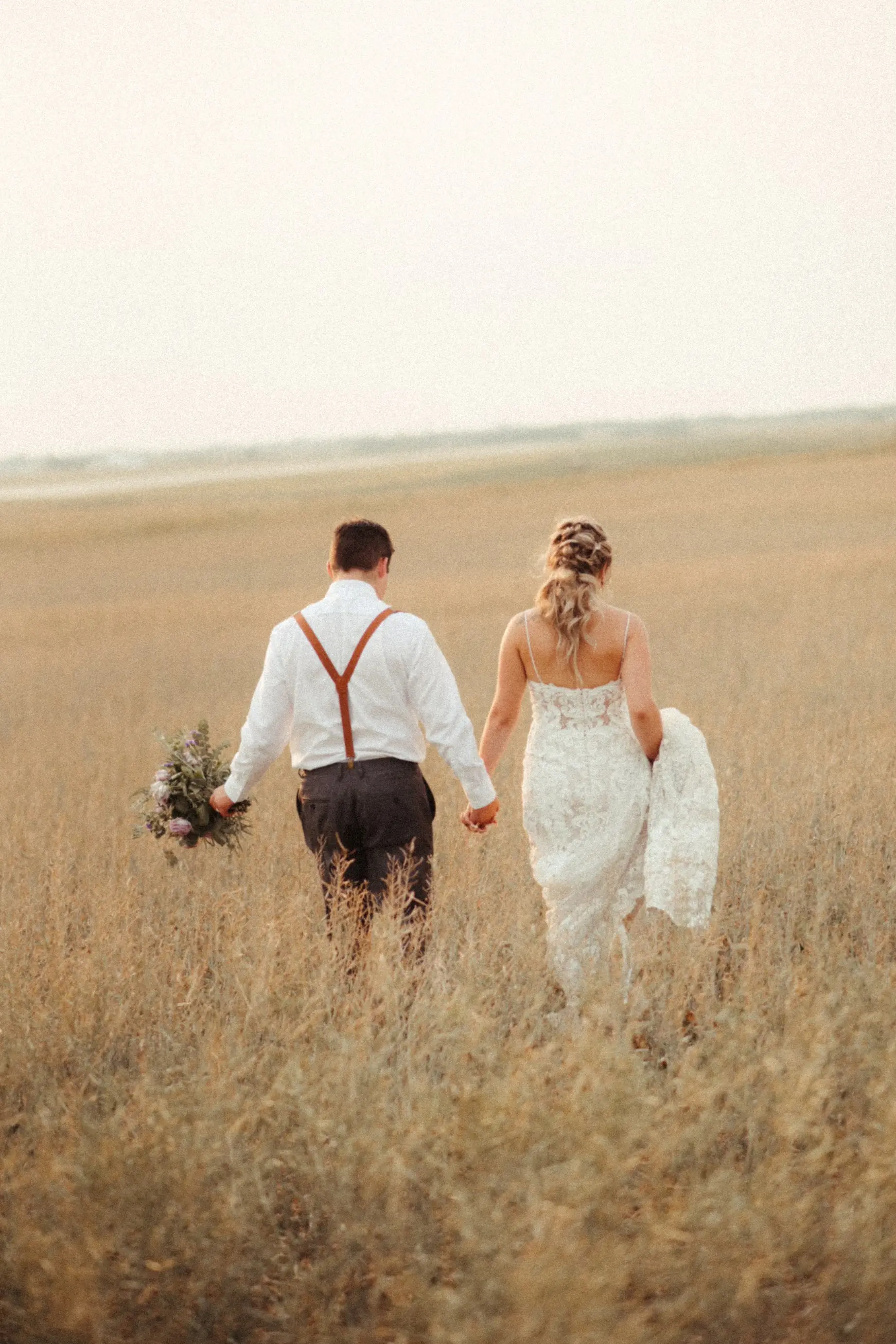 Groom With Bride Wearing Romantic Lace Sheath Wedding Dress Tuscany Lynette By Maggie Sottero