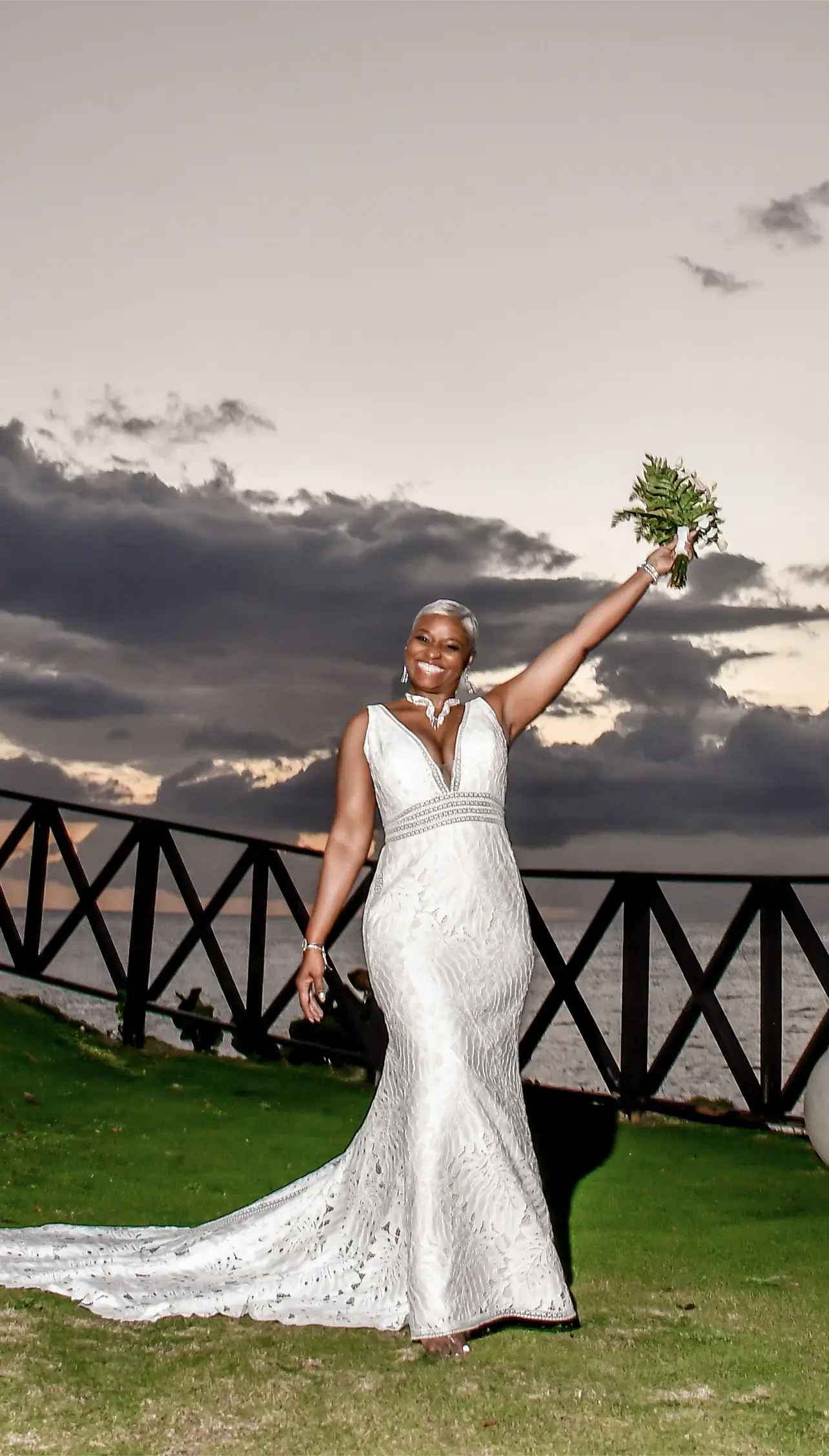 Bride In Boho Lace Wedding Dress Called Burke By Maggie Sottero On Beach