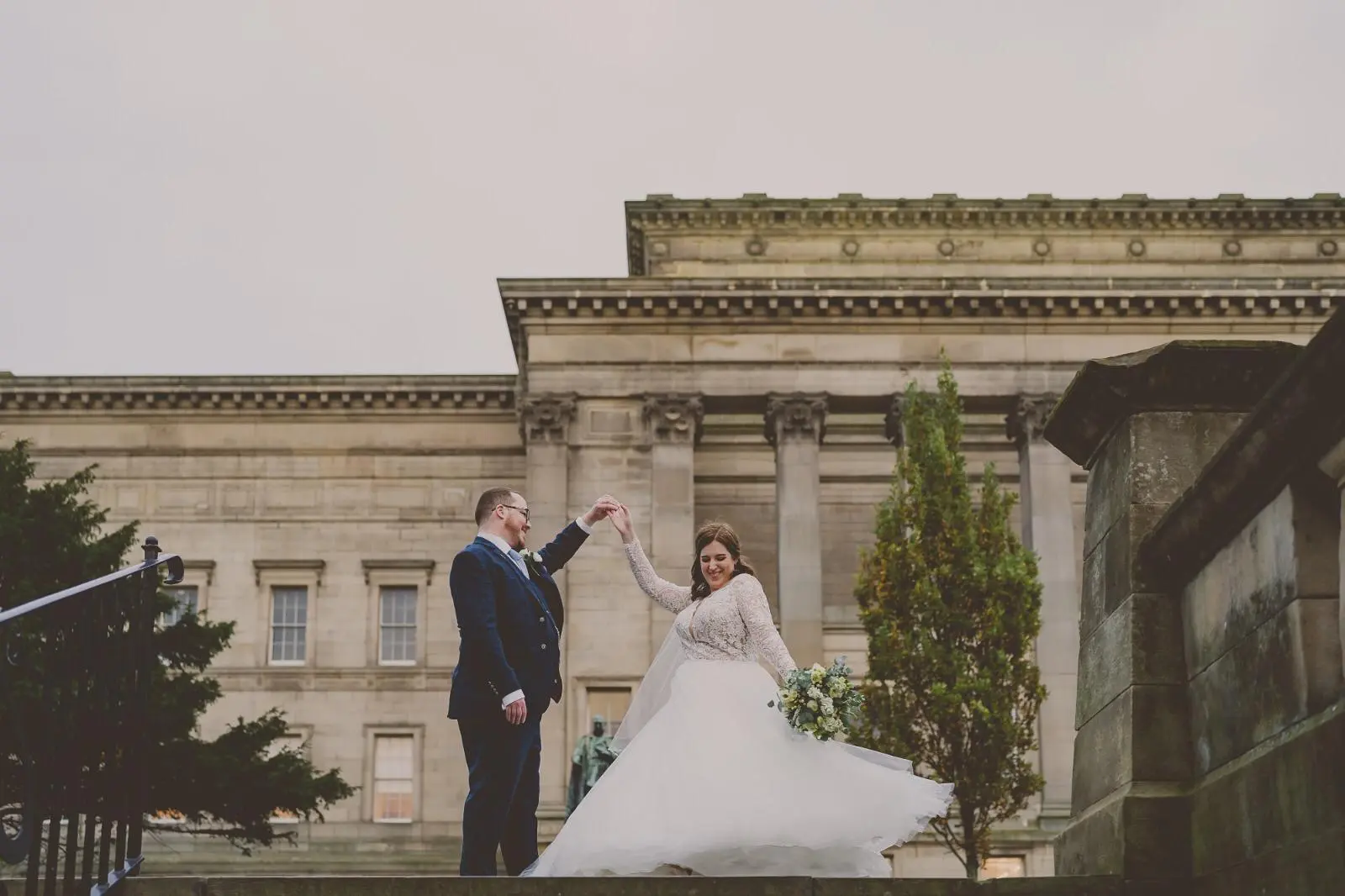 Bride In Long Sleeve Wedding Dress Called Mallory Dawn By Maggie Sottero