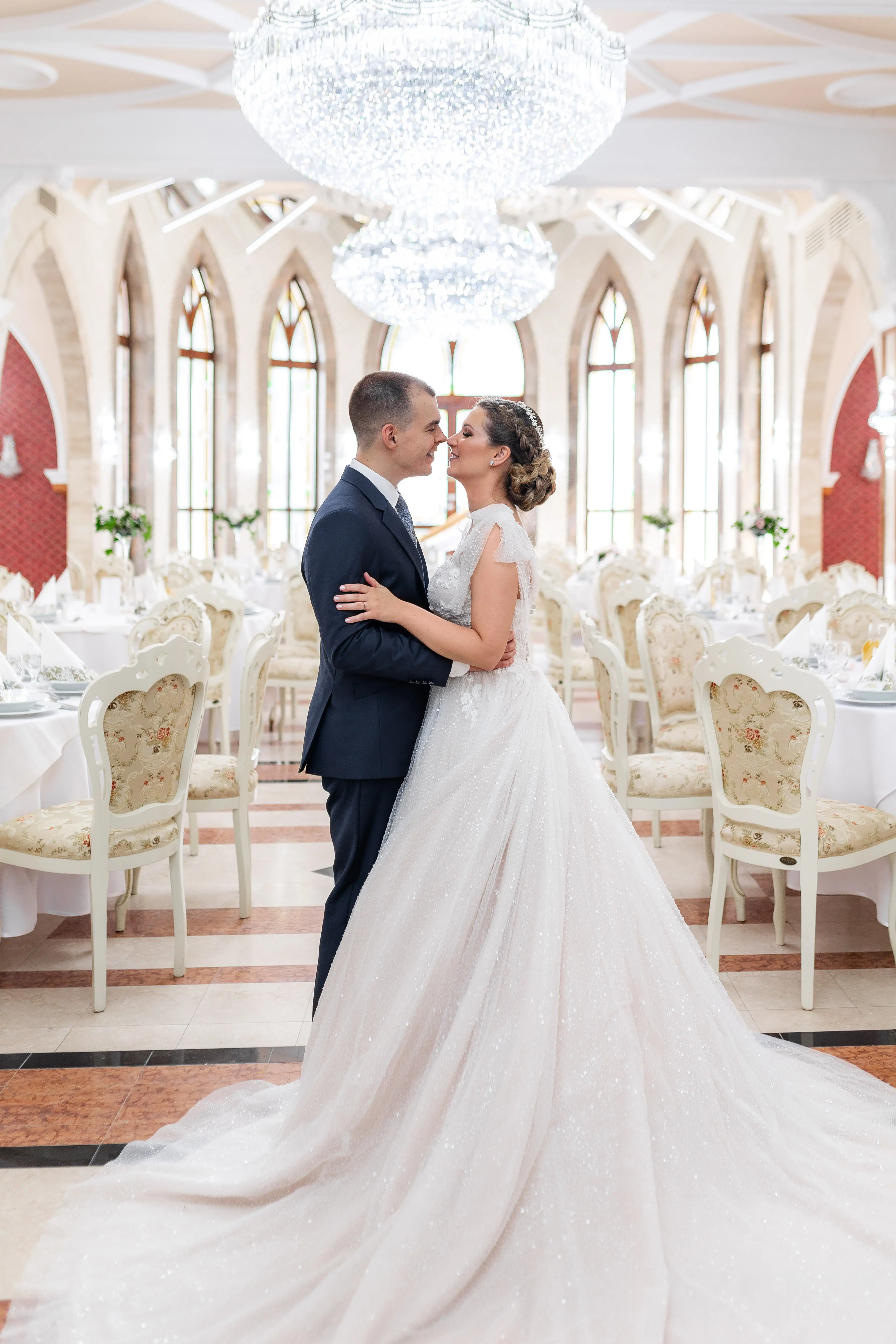Bride In Fairytale Ball Gown Shasta Sottero Midgley With Groom