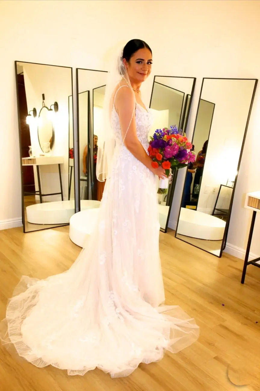 Bride In Floral A-line Laramie Sottero Midgley