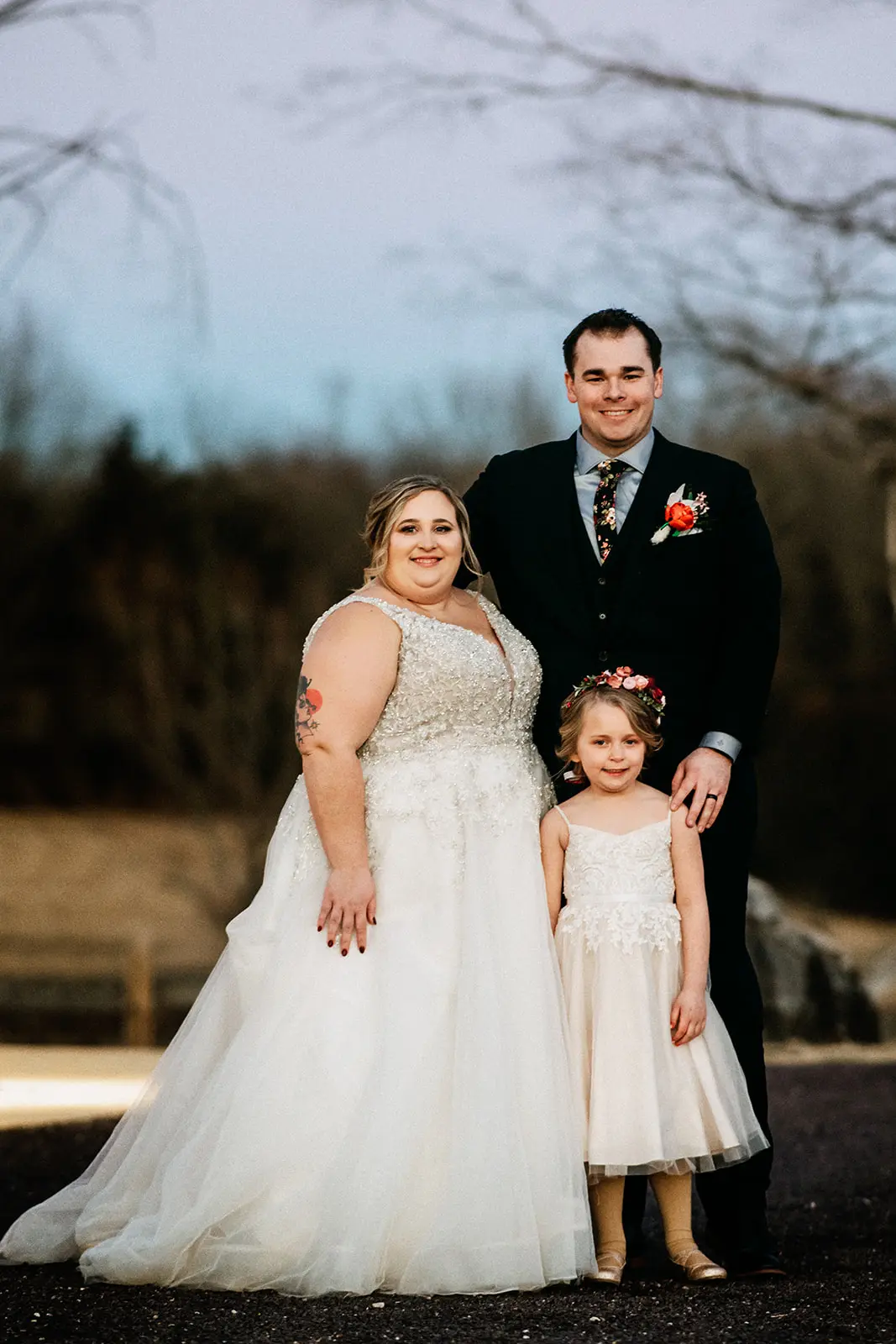 Family with Bride in Ball Gown Wedding Dress Named Talia By Maggie Sottero