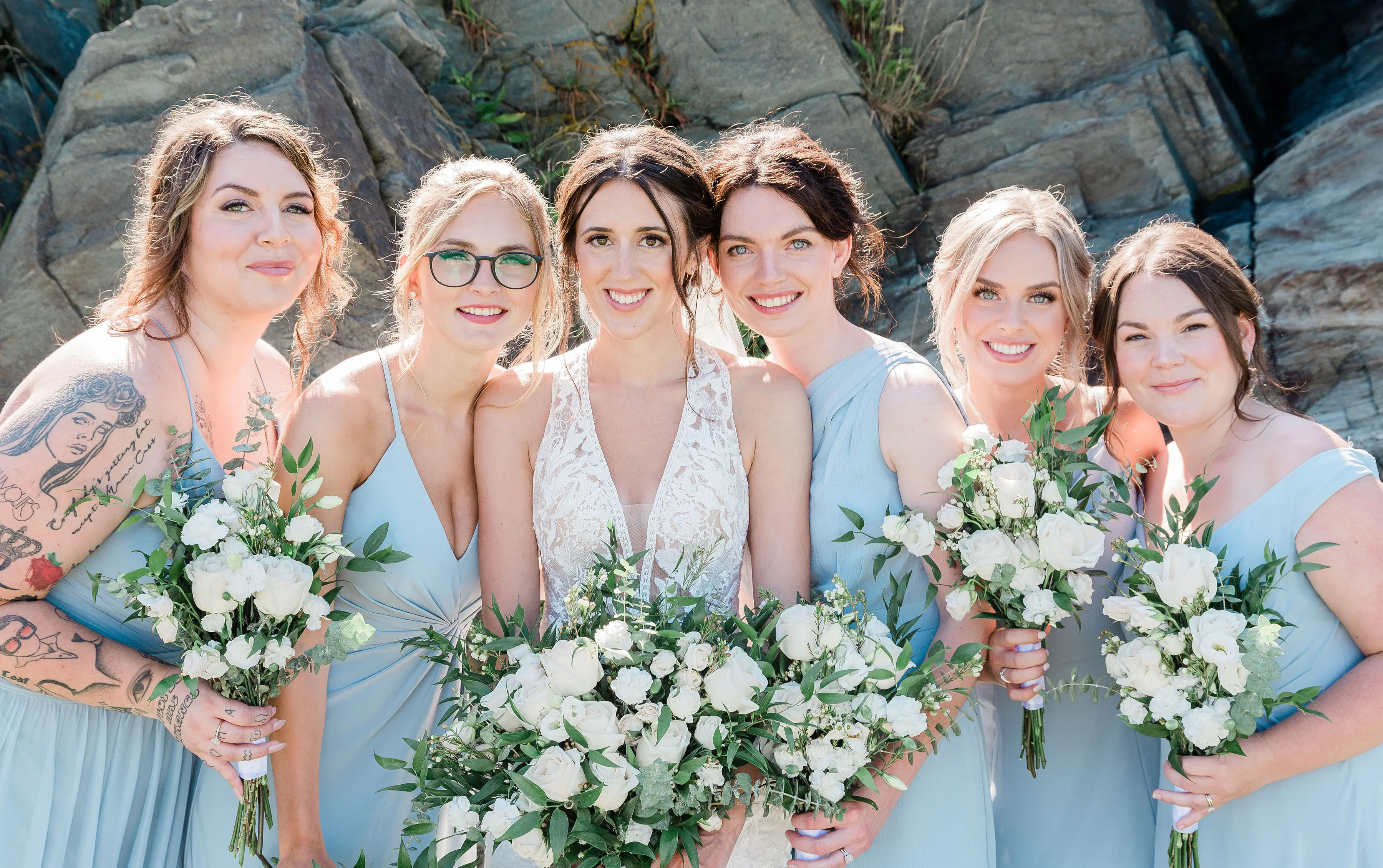 Bride Wearing Boho Wedding Dress With Keyhole Back Elizabetta By Rebecca Ingram
