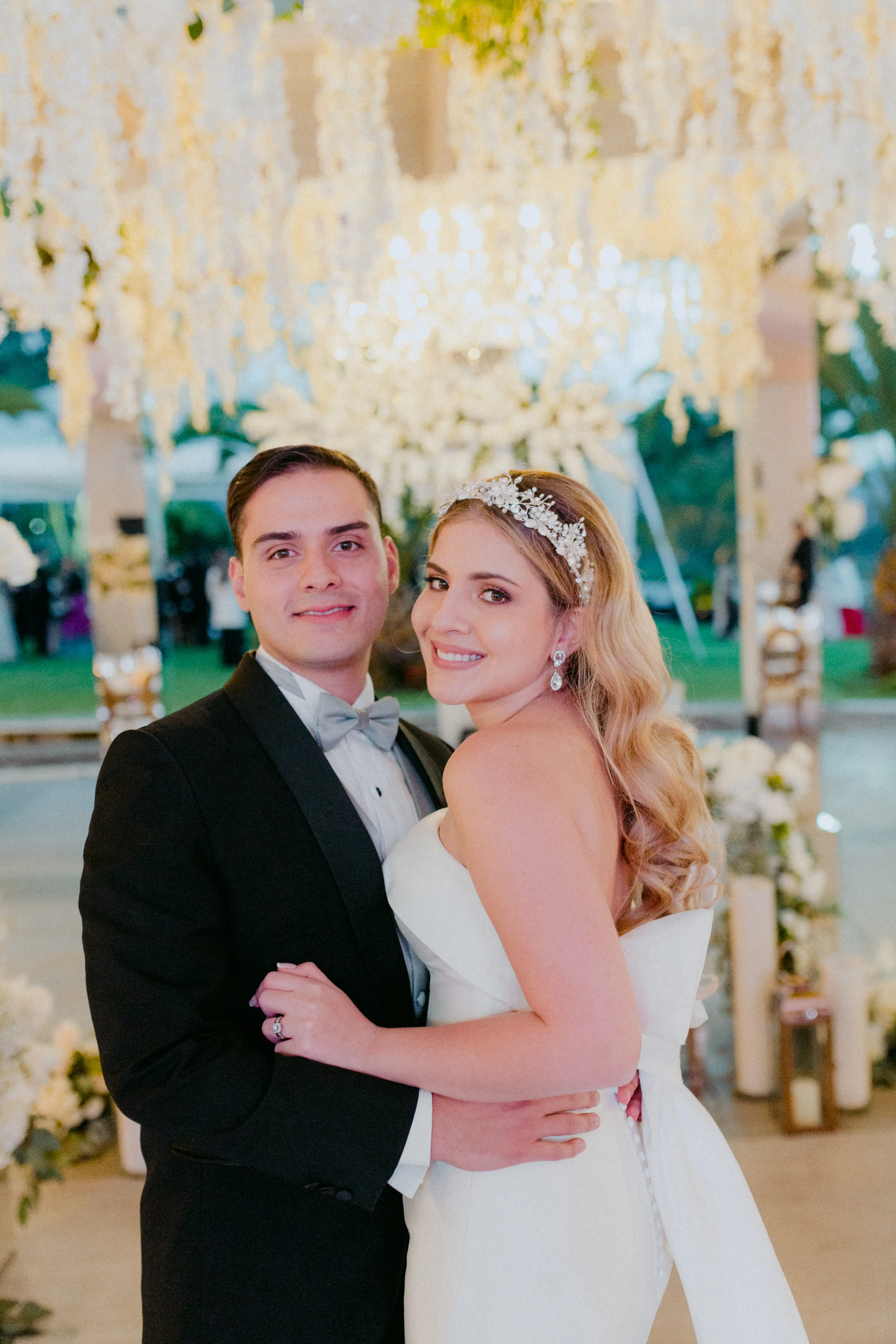 Bride with Groom Wearing Bridal Gown Called Mitchell by Maggie Sottero