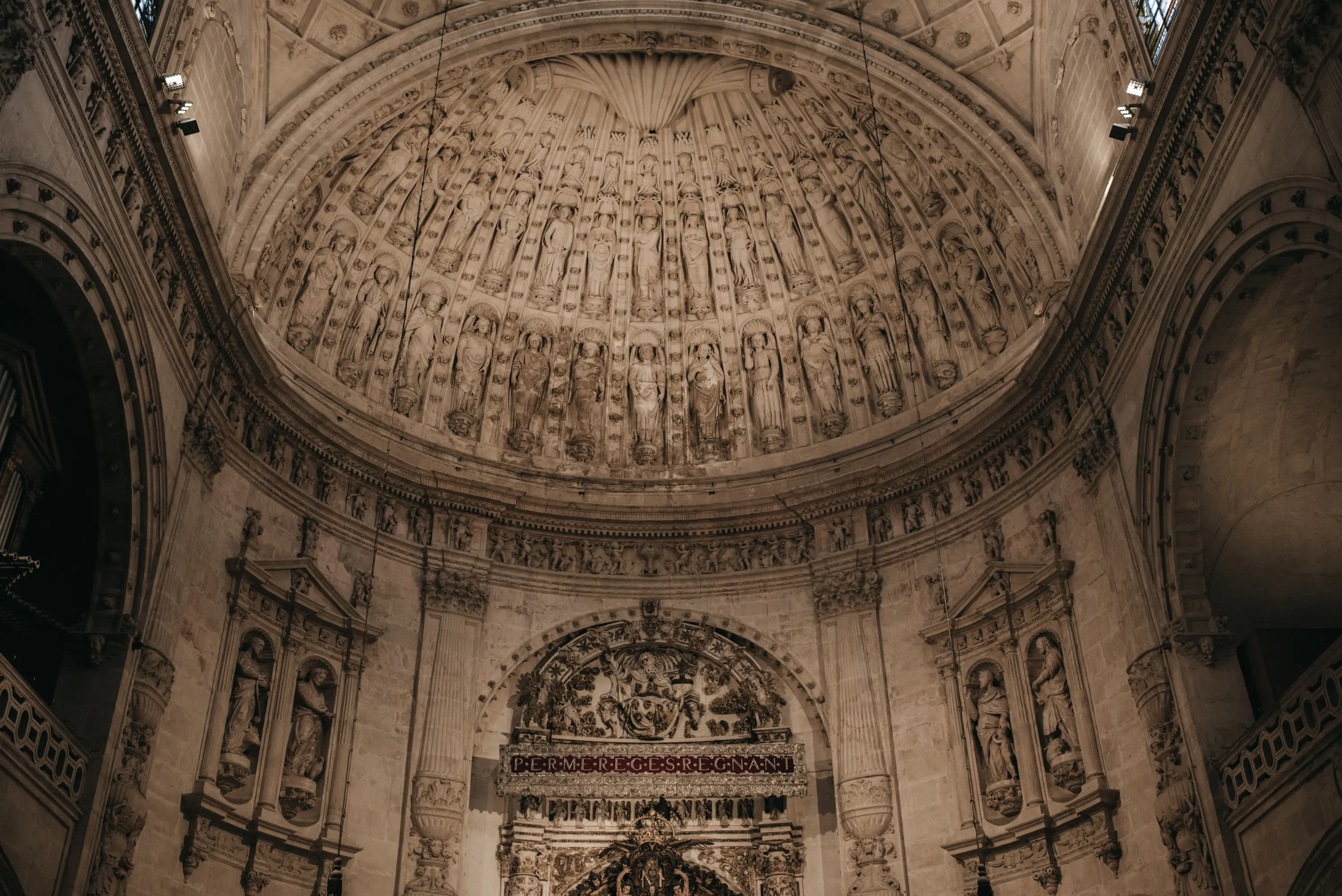 Cathedral venue ceiling details