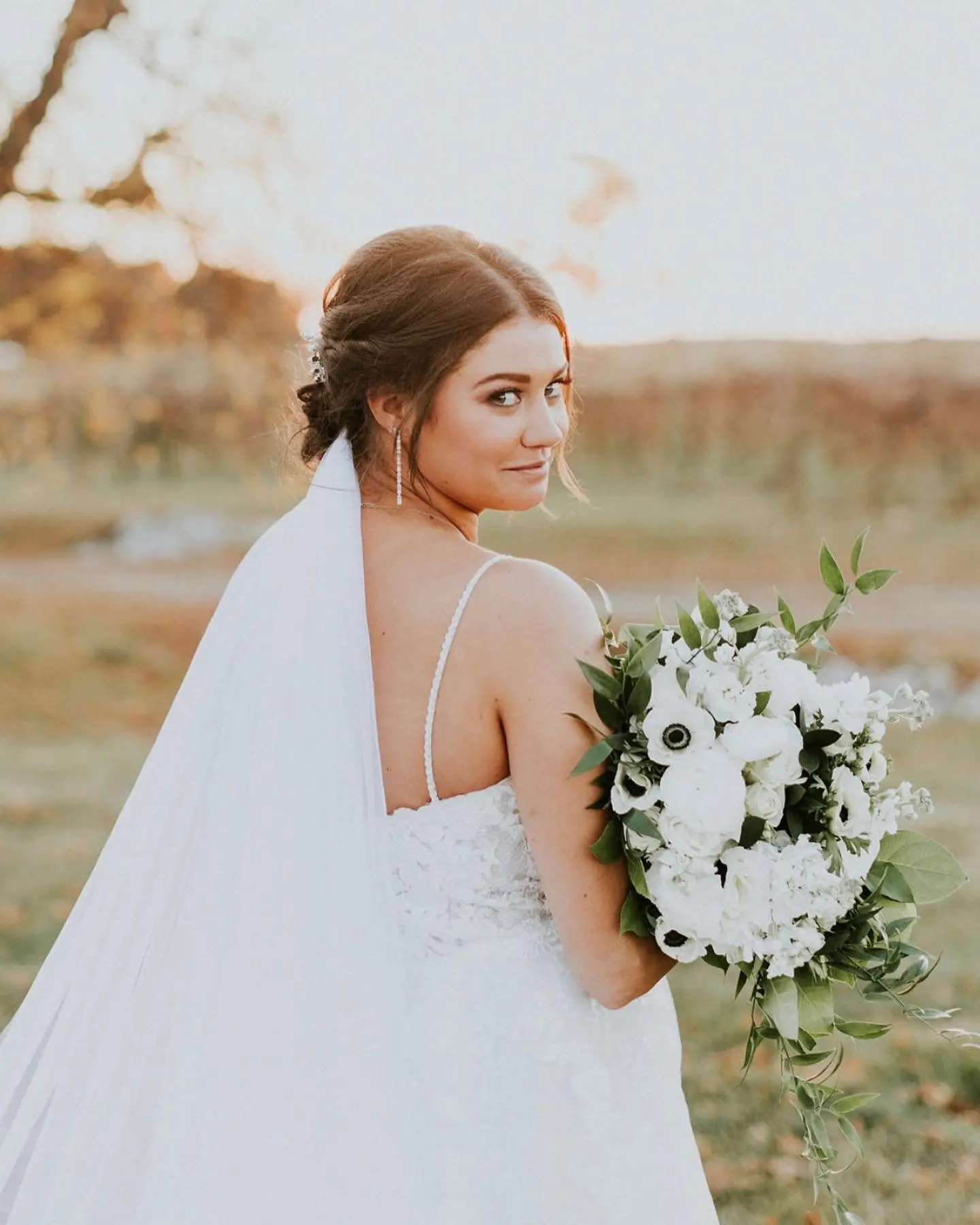Bride Wearing Cold Shoulder Princess Wedding Gown Stevie By Maggie Sottero