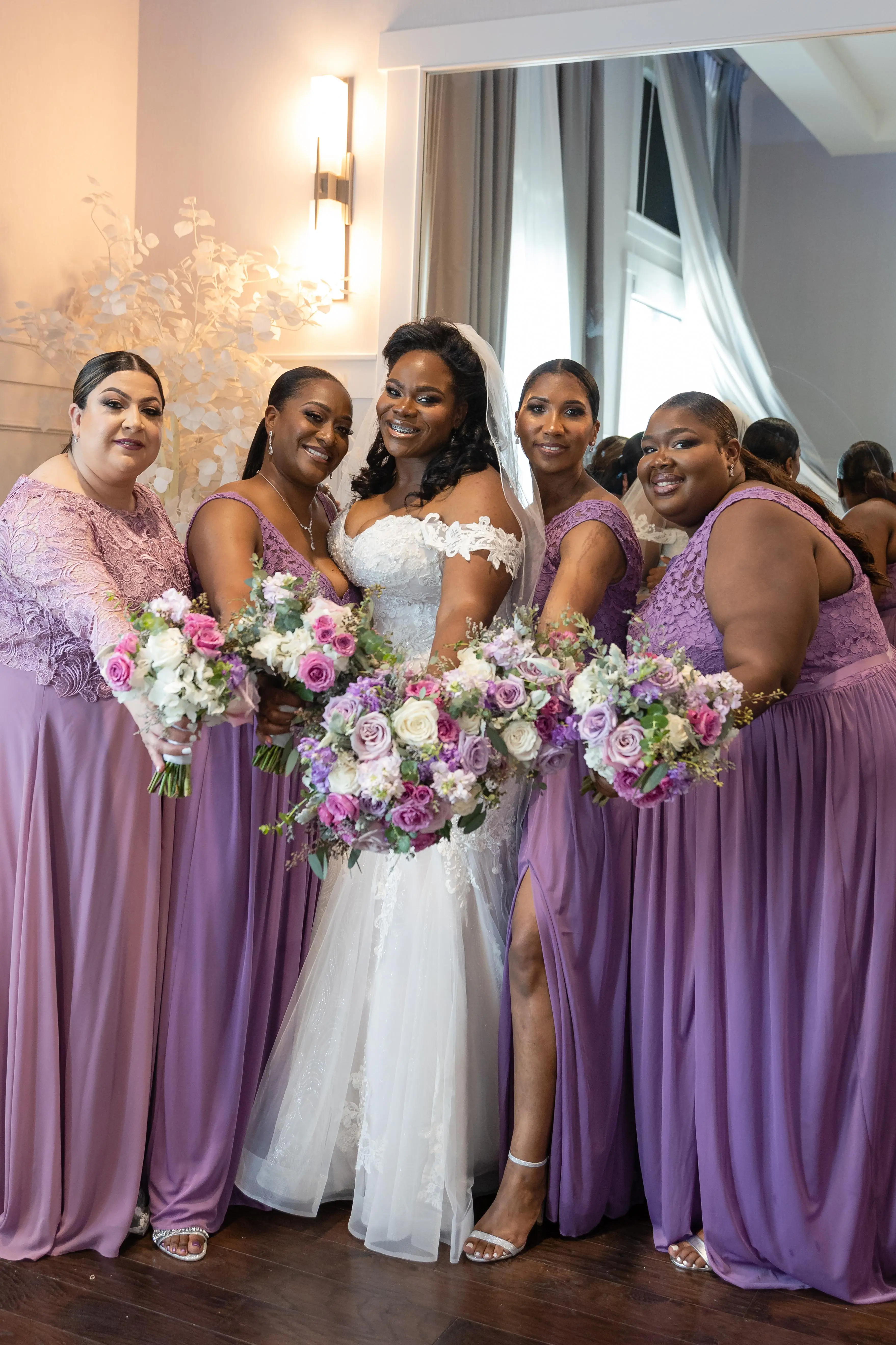 Bride Wearing Lace Mermaid Wedding Dress Lonnie Lynette By Maggie Sottero