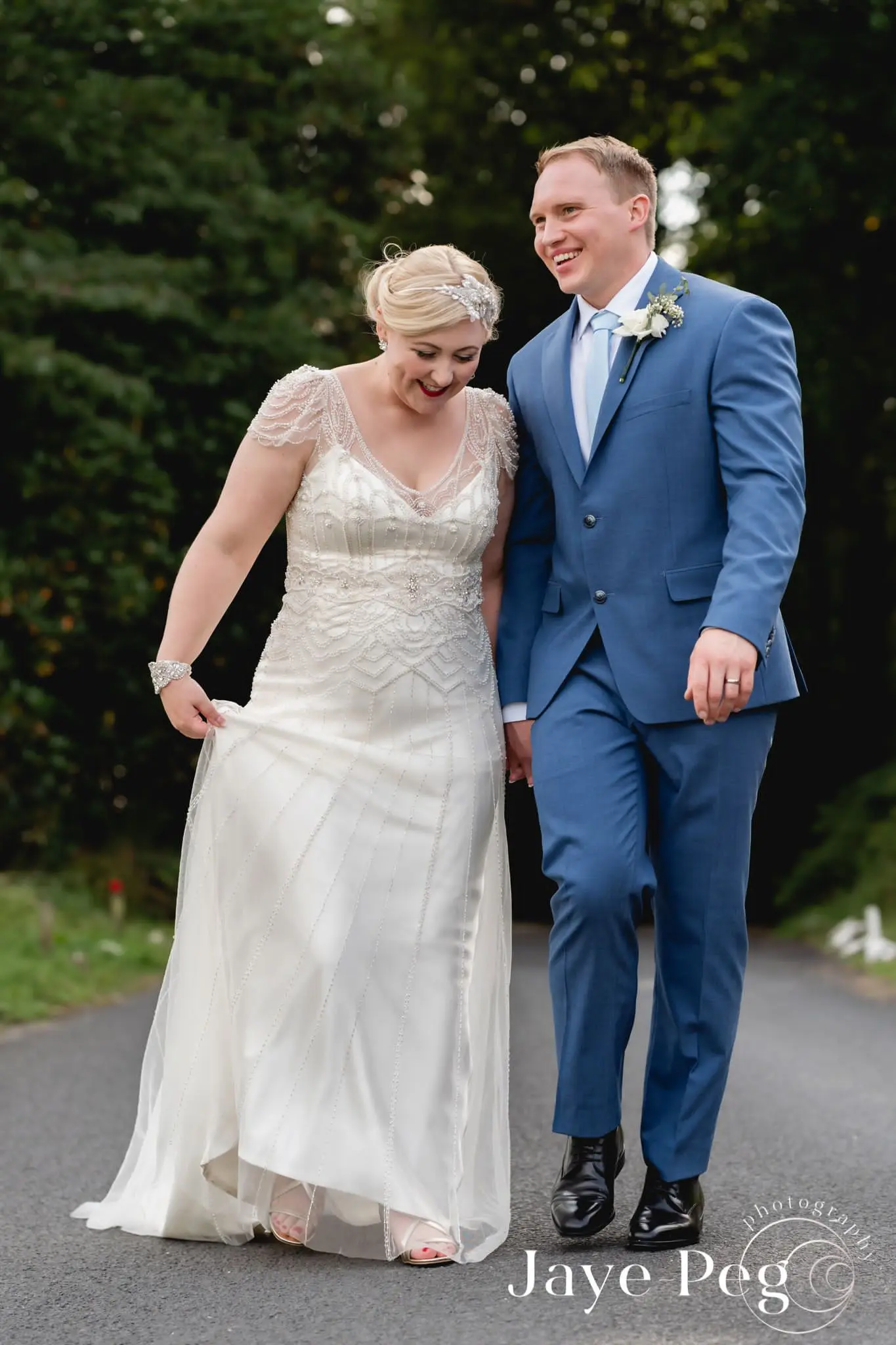 Groom With Bride Wearing Vintage Style Satin Sheath Wedding Dress Ettia By Maggie Sottero