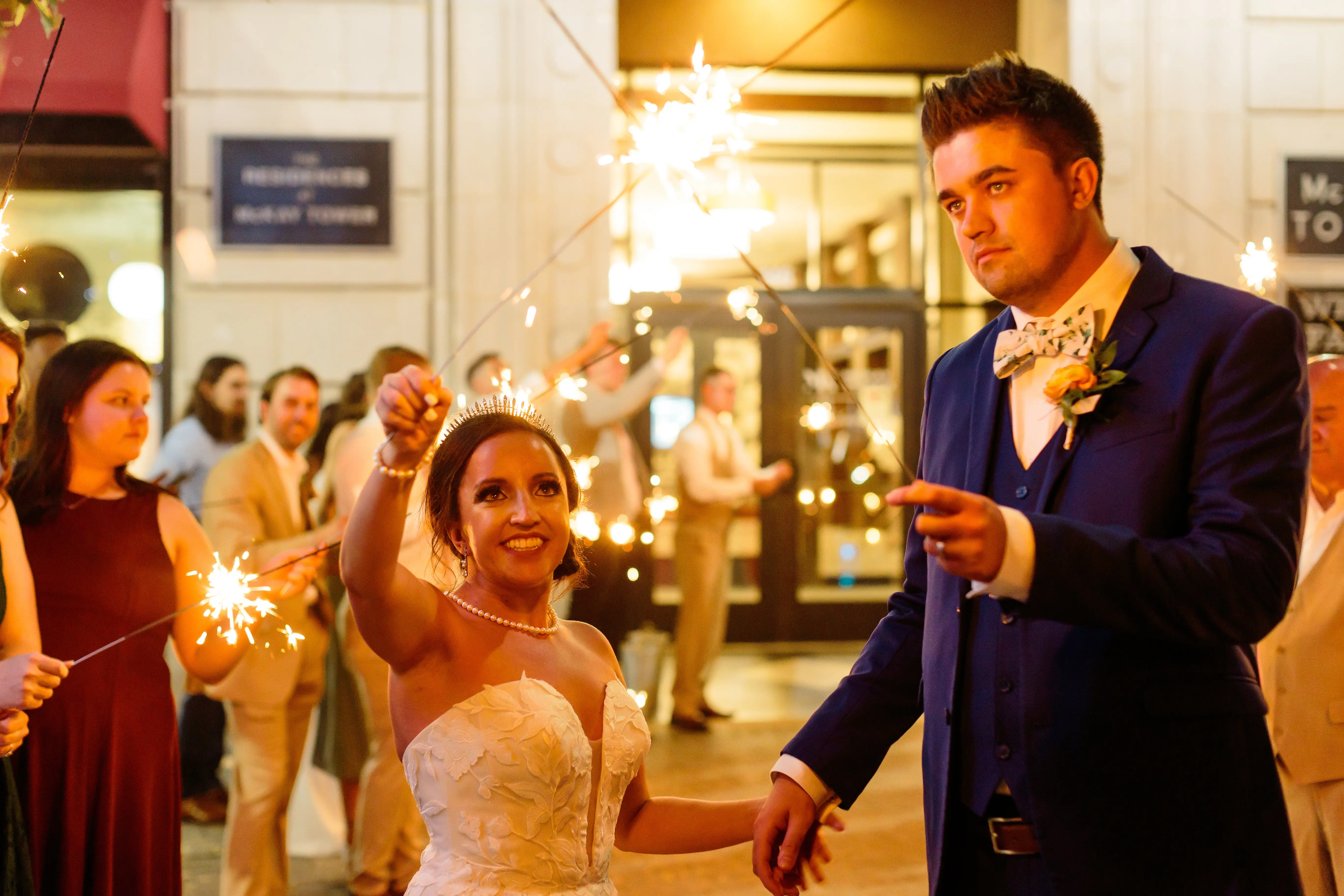 Bride In Mermaid Wedding Dress Called Hattie By Rebecca Ingram With Groom