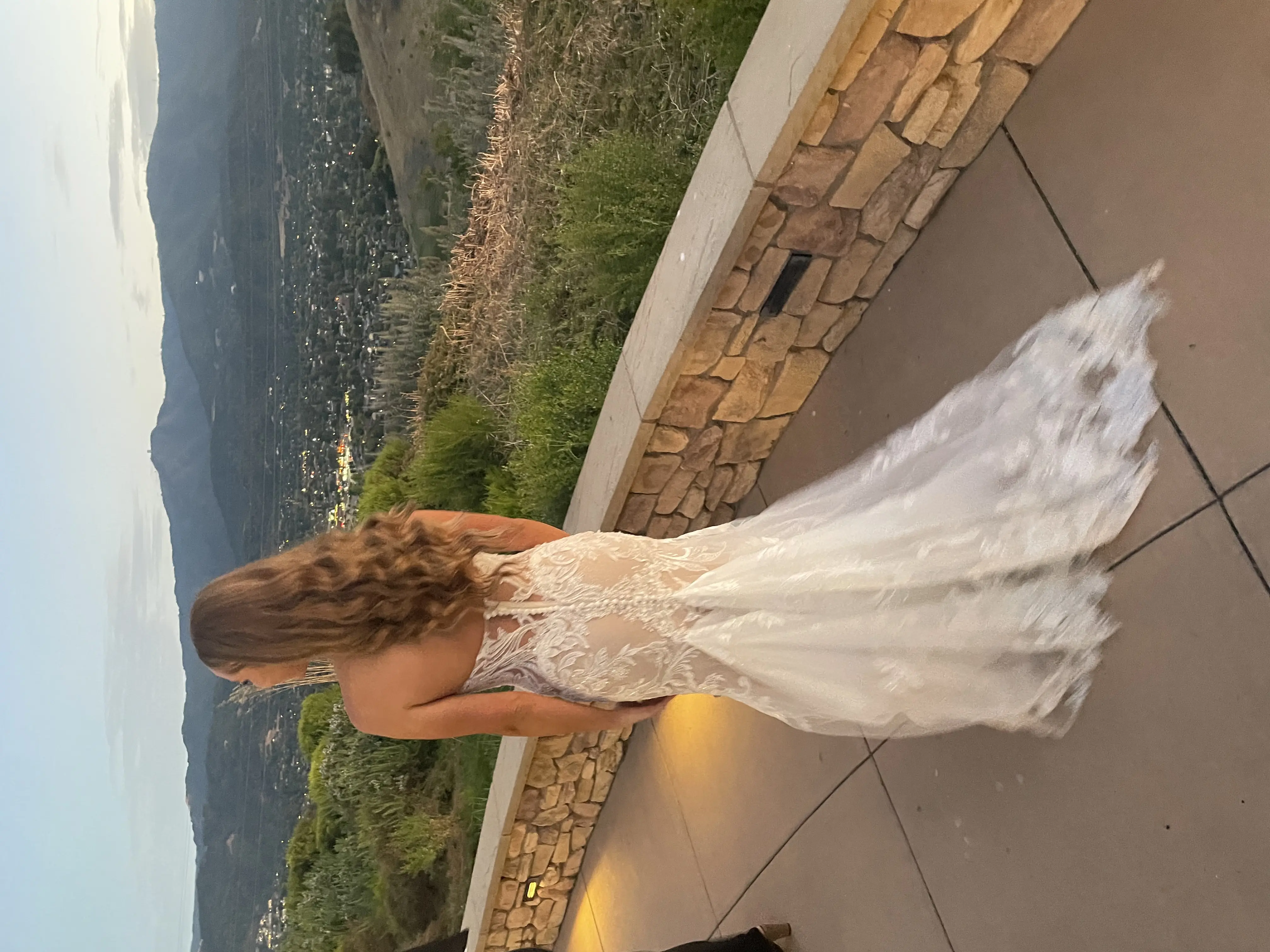 Bride Wearing Lace Fit-n-flare Wedding Dress Called Nyjah By Sottero And Midgley