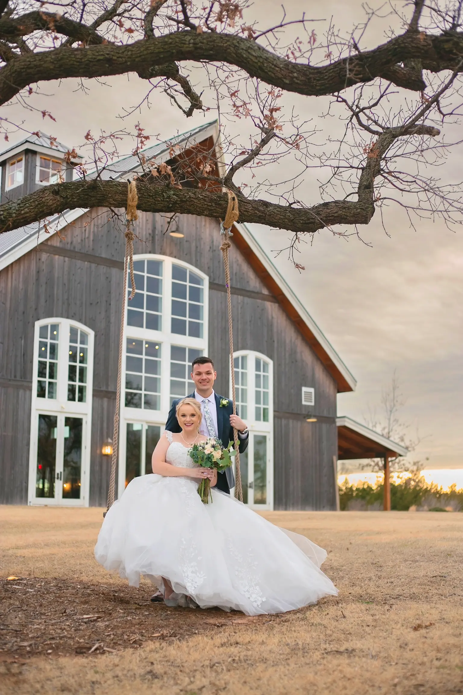Bride In Ballgown Wedding Dress Called Harlem By Maggie Sottero With Groom