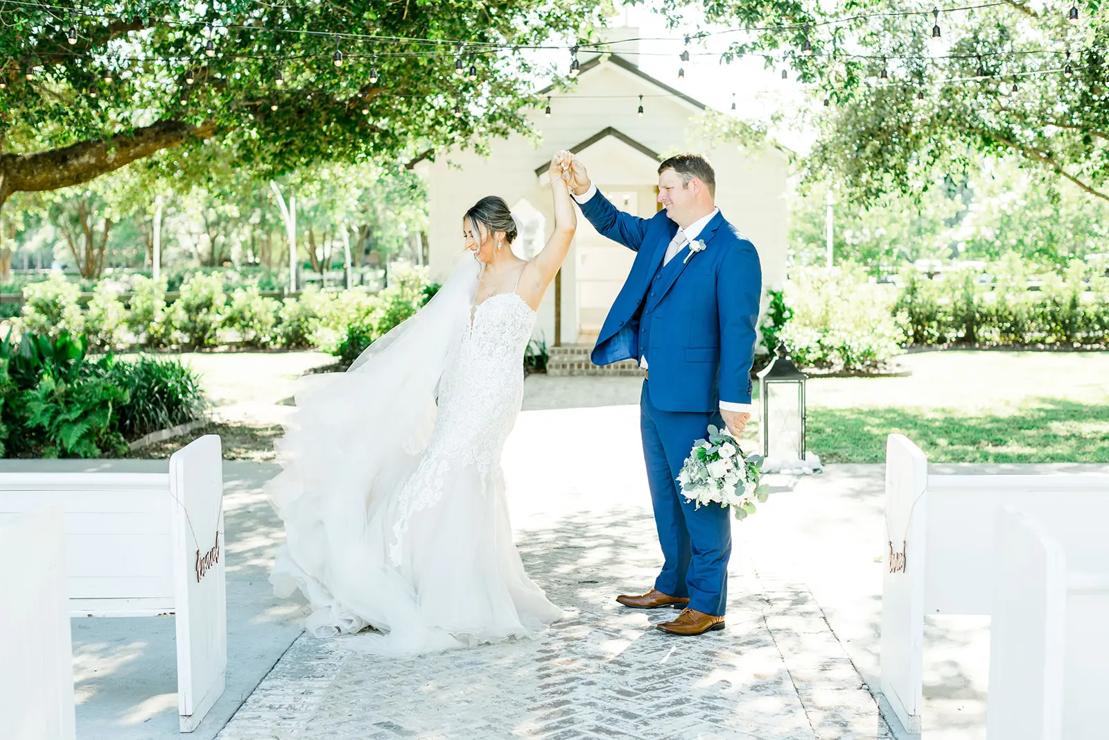 Bride In Mermaid Lace Wedding Dress Called Alistaire Lynette By Maggie Sottero