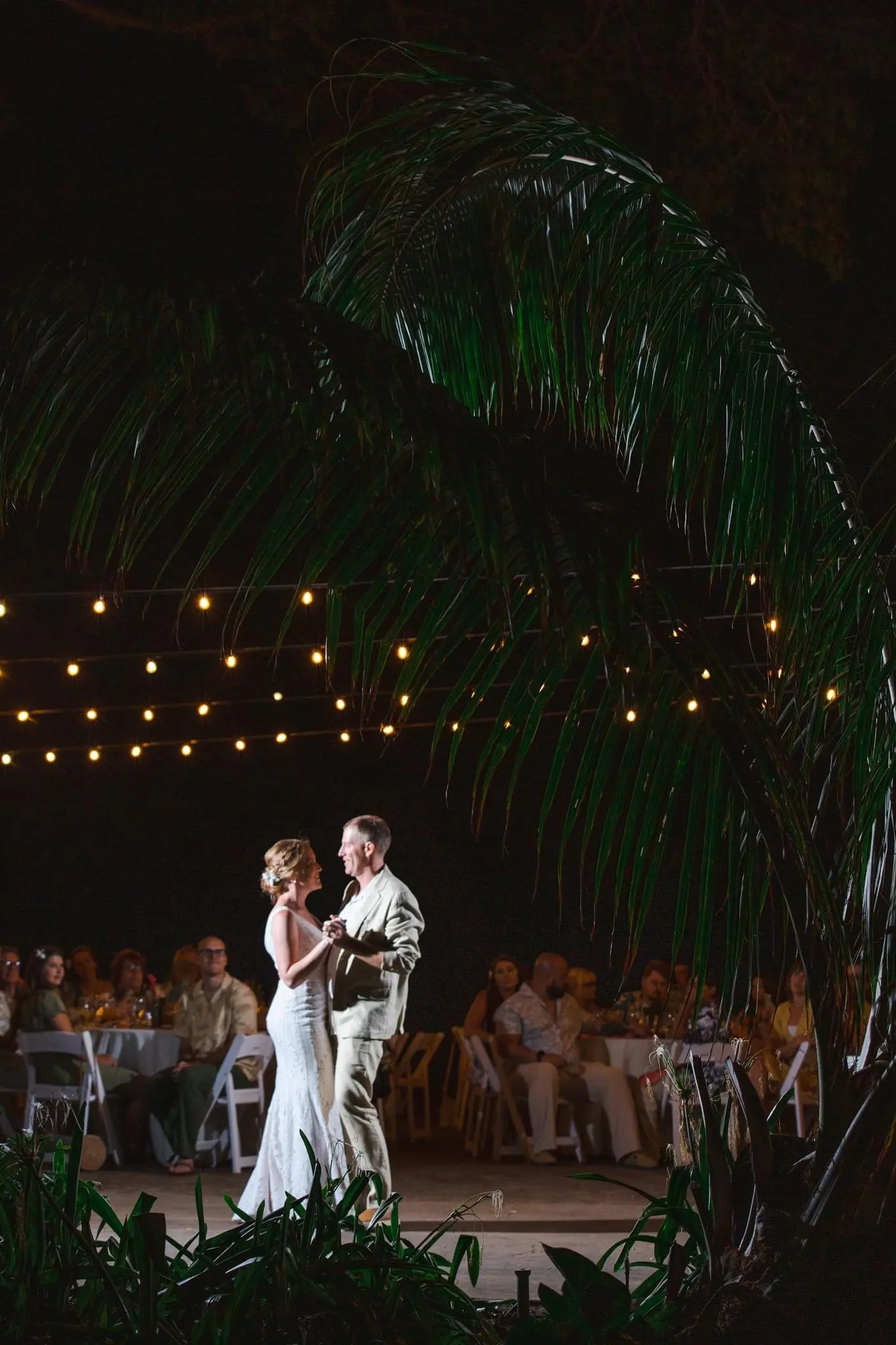 Real Bride in Boho Oversized Floral Lace Wedding Dress with Deep V-Neckline and Pearl Buttons Called Burke by Maggie Sottero