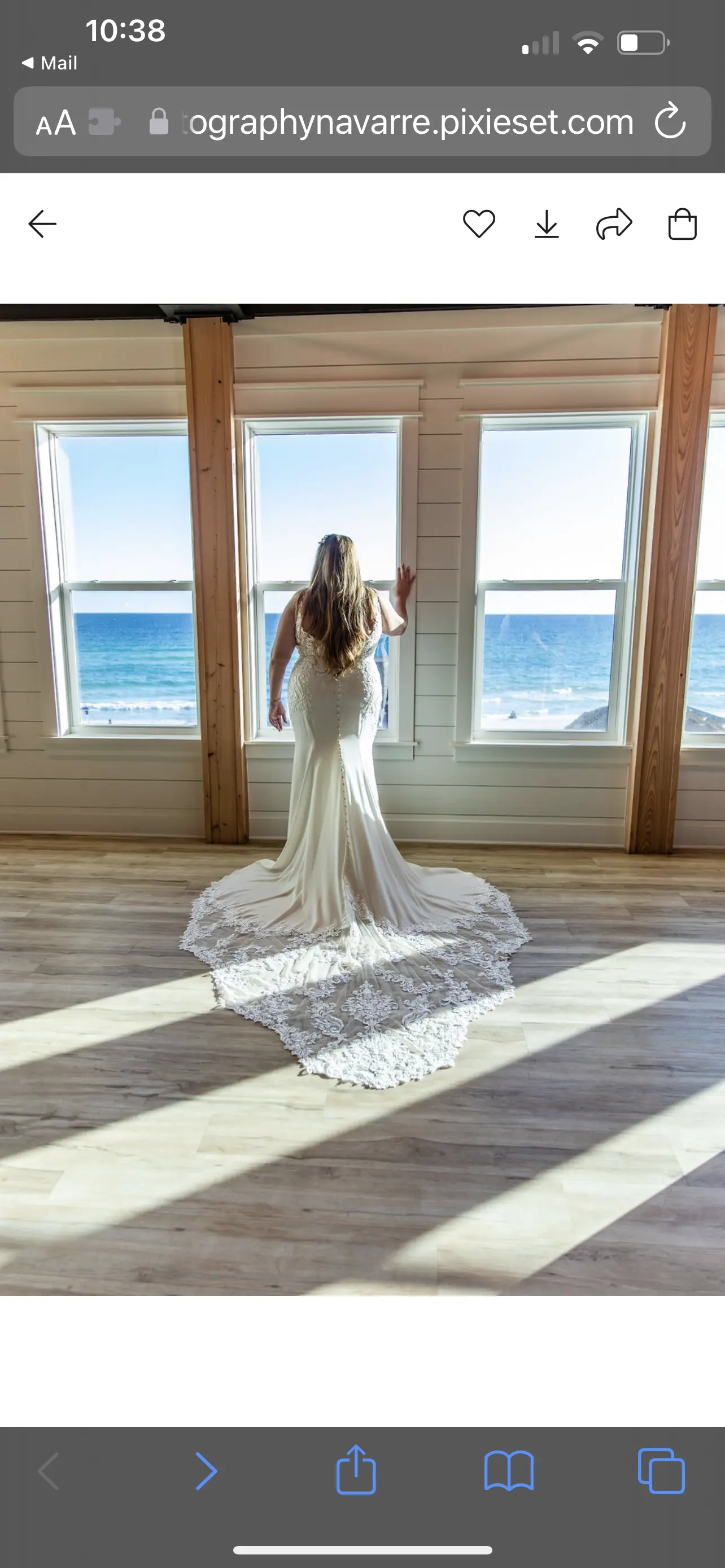 Bride wearing Johanna Lane wedding dress by Maggie Sottero
