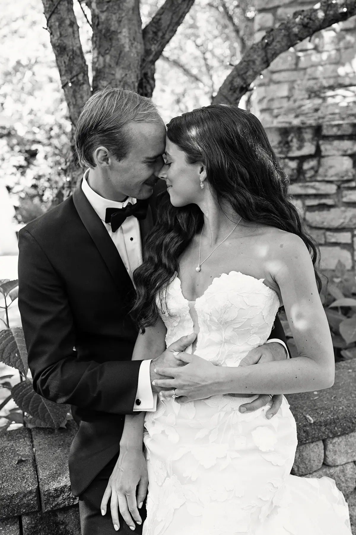 Bride In Floral Mermaid Hattie Rebecca Ingram With Groom