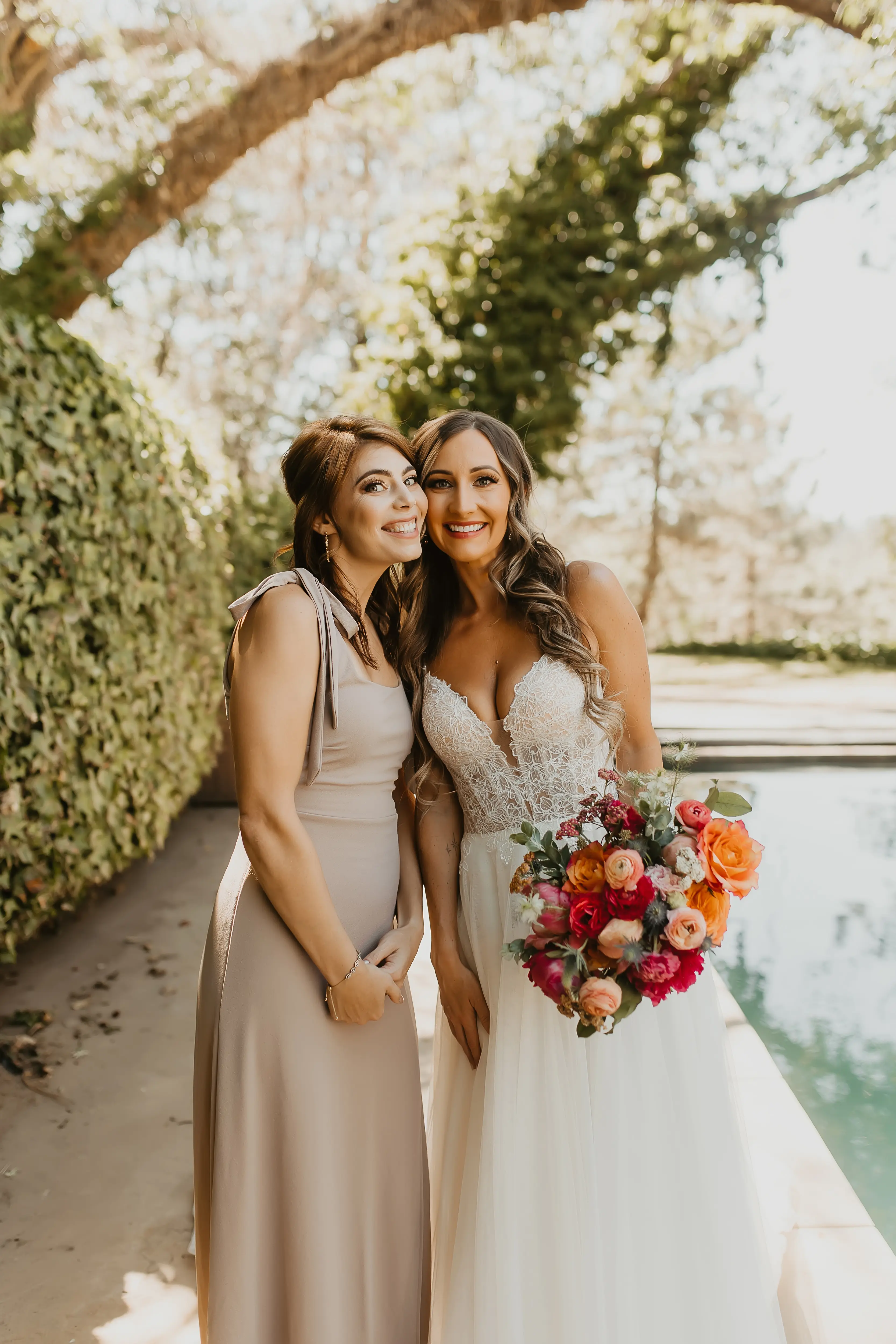 Bride Wearing A-Line Wedding Dress