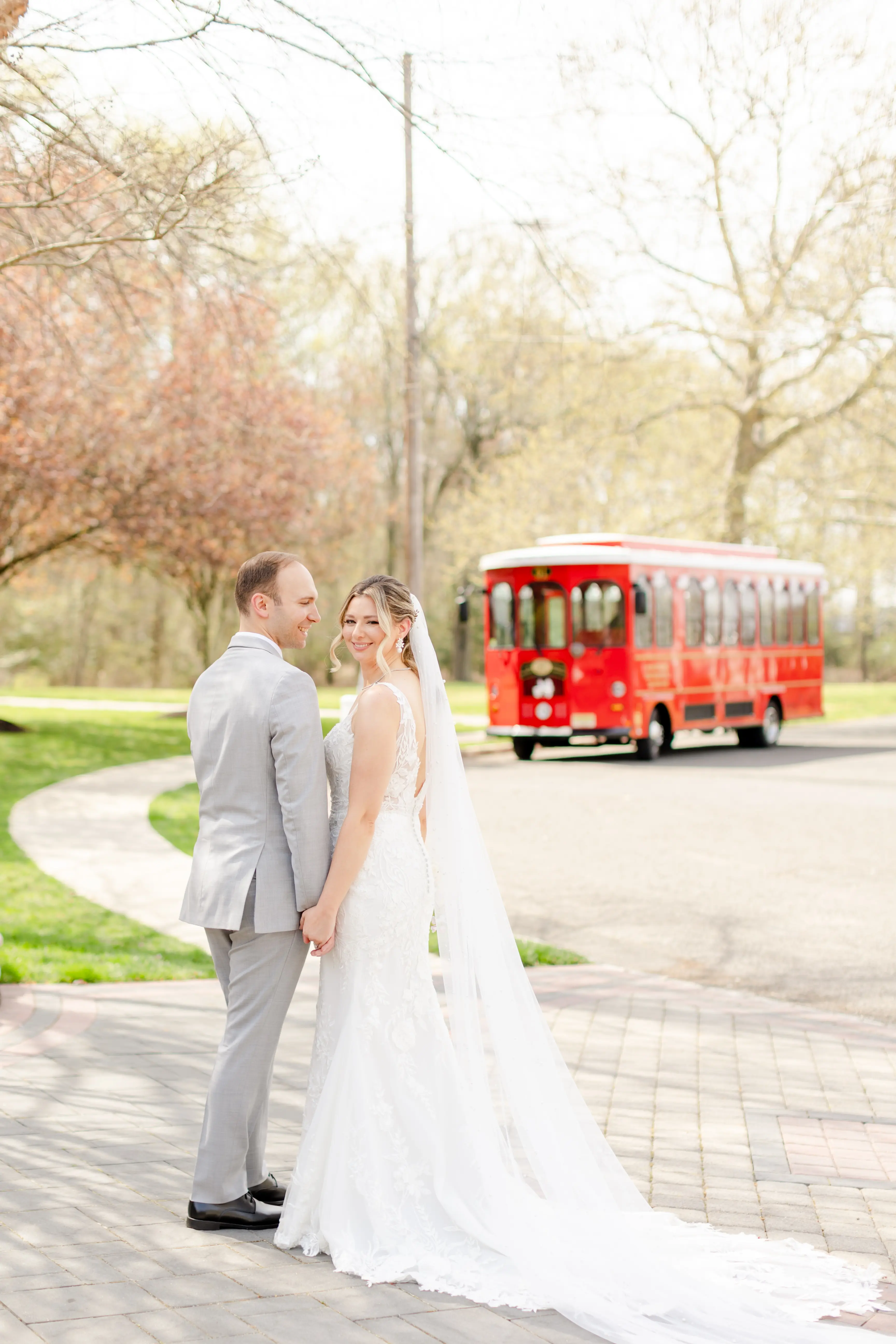 Gown In Beaded Tulle Sequined Lace Albany Maggie Sottero With Groom