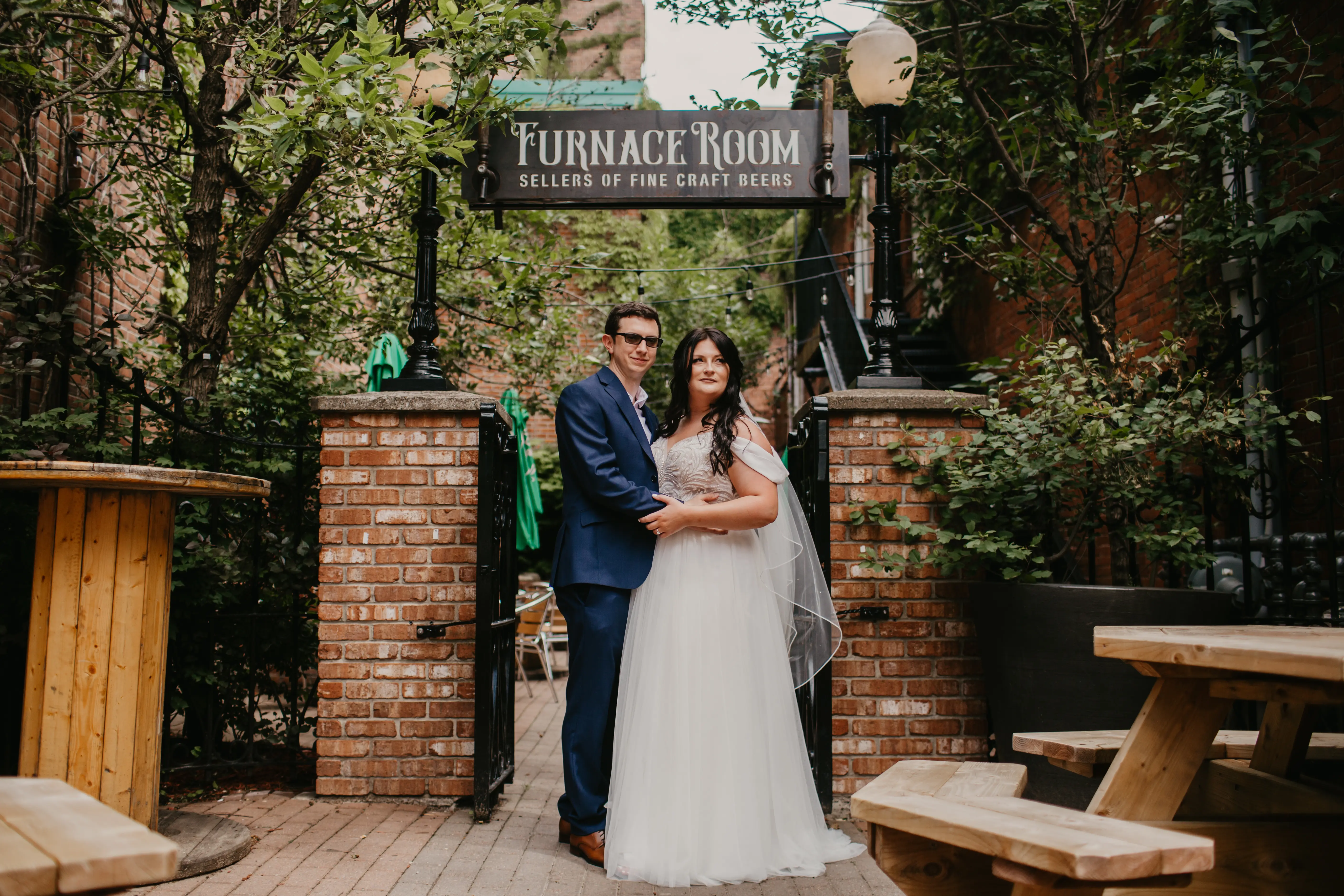 Groom With Bride Wearing Vintage Inspired A-line Charlene Lynette By Maggie Sottero