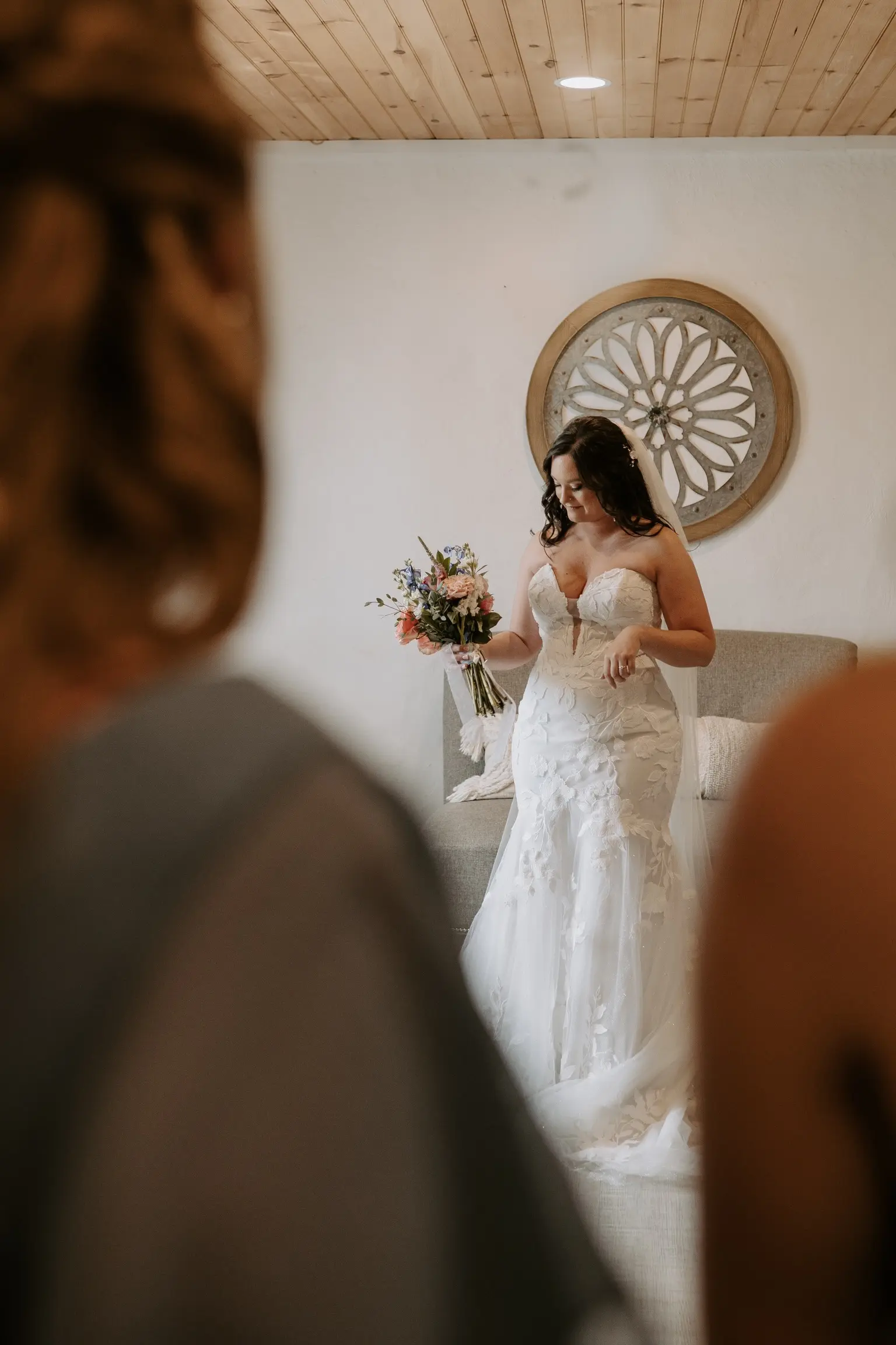 Bride In Floral Mermaid Hattie Rebecca Ingram