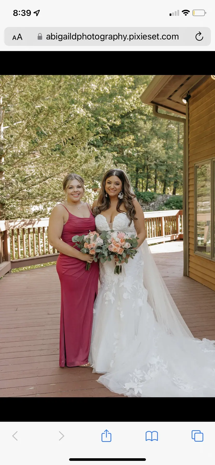 Real Bride in Strapless Mermaid Gown with Oversized Lace Called Hattie by Rebecca Ingram