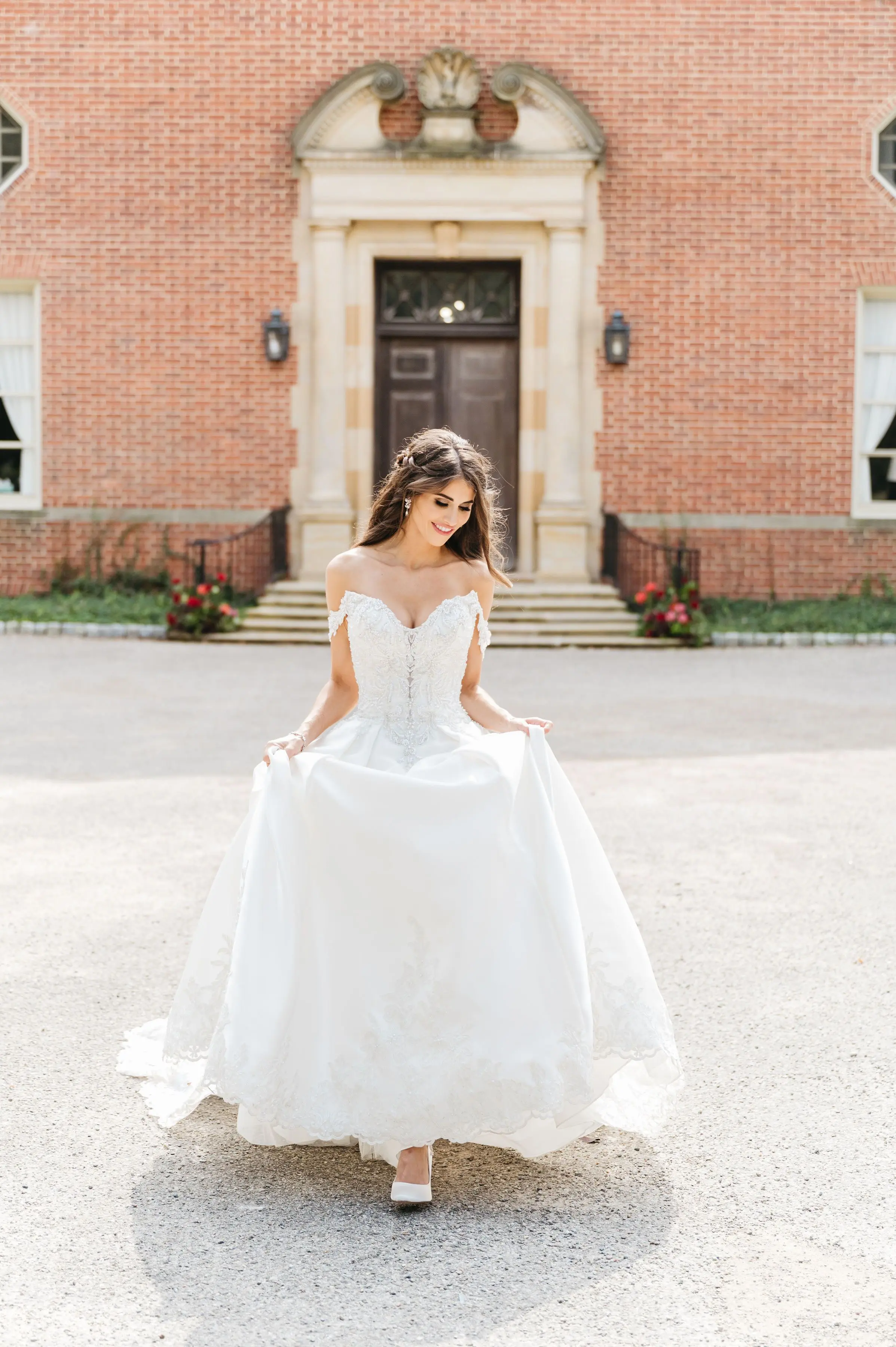 Bride In Satin Ballgown Wedding Dress Called Kimora By Sottero And Midgley