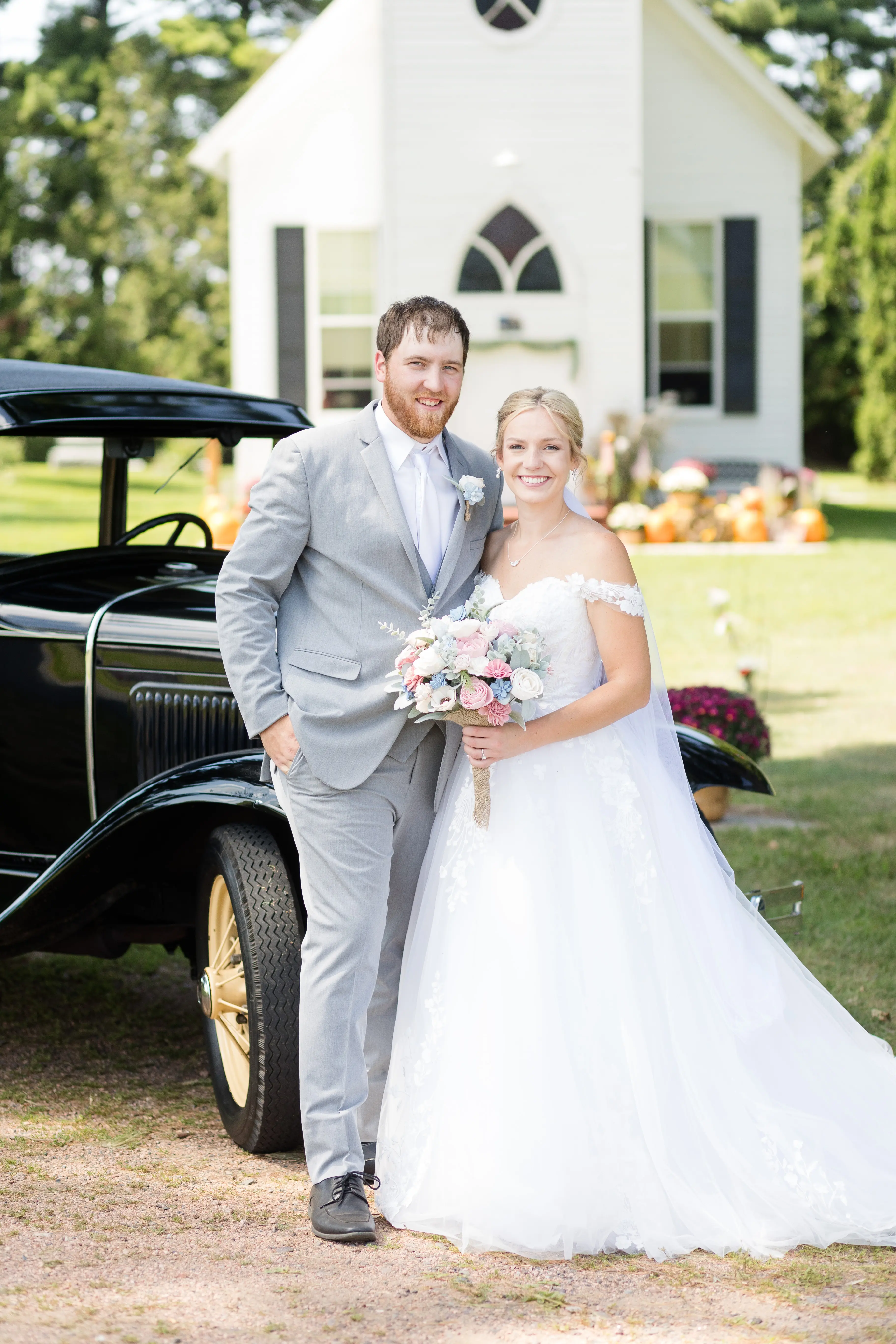 Bride Wearing Ballgown Wedding Dress Called Harlem By Maggie Sottero With Groom