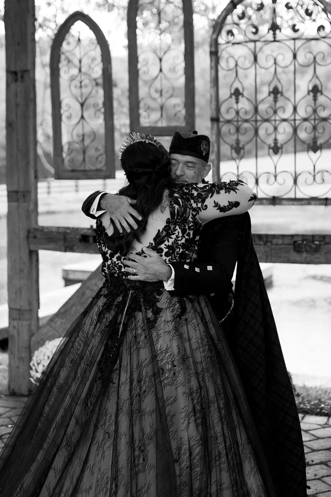 Bride In Black Wedding Dress Called Zander By Sottero And Midgely With Groom