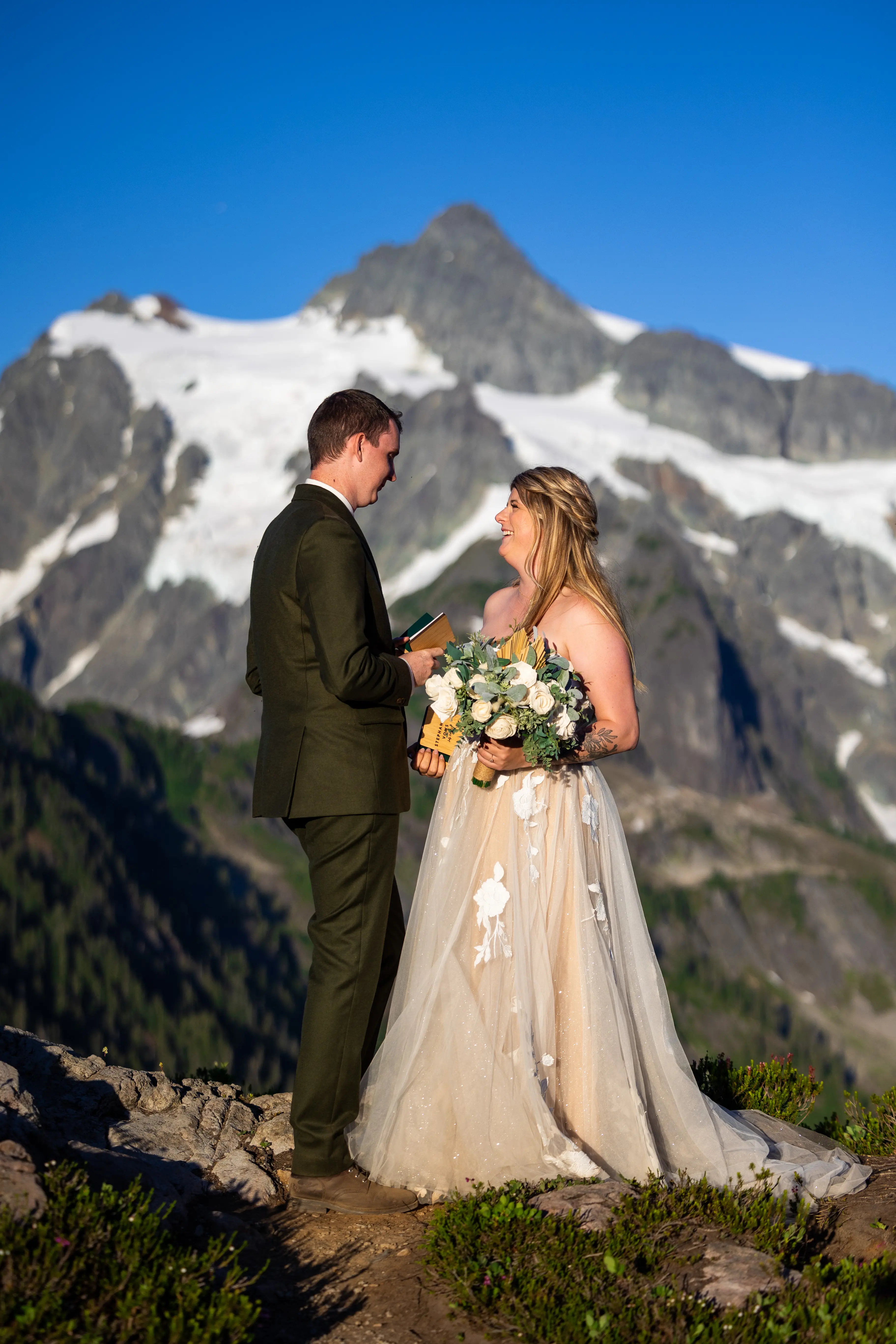 Bride In Boho Sheath Hattie Lane Marie Rebecca Ingram With Groom