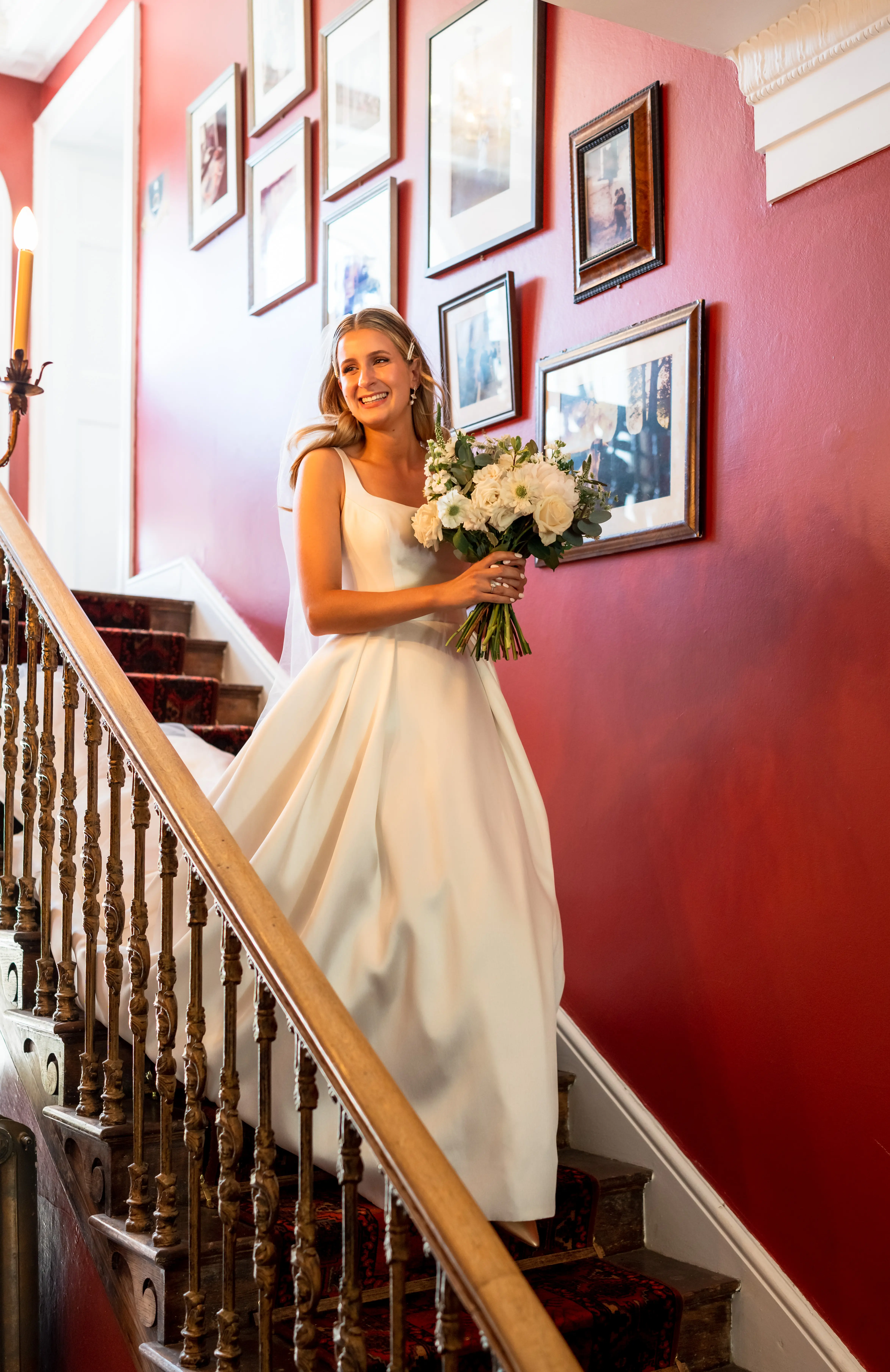Bride Wearing Satin Ball Gown Selena By Maggie Sottero
