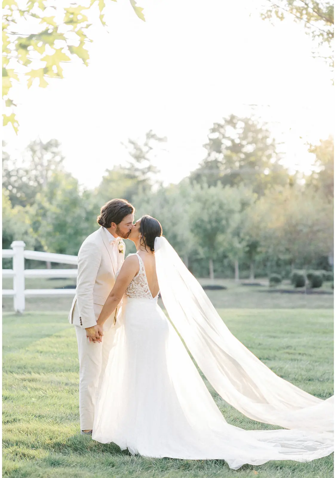 Bride In Crepe Wedding Dress Called Carmen By Rebecca Ingram