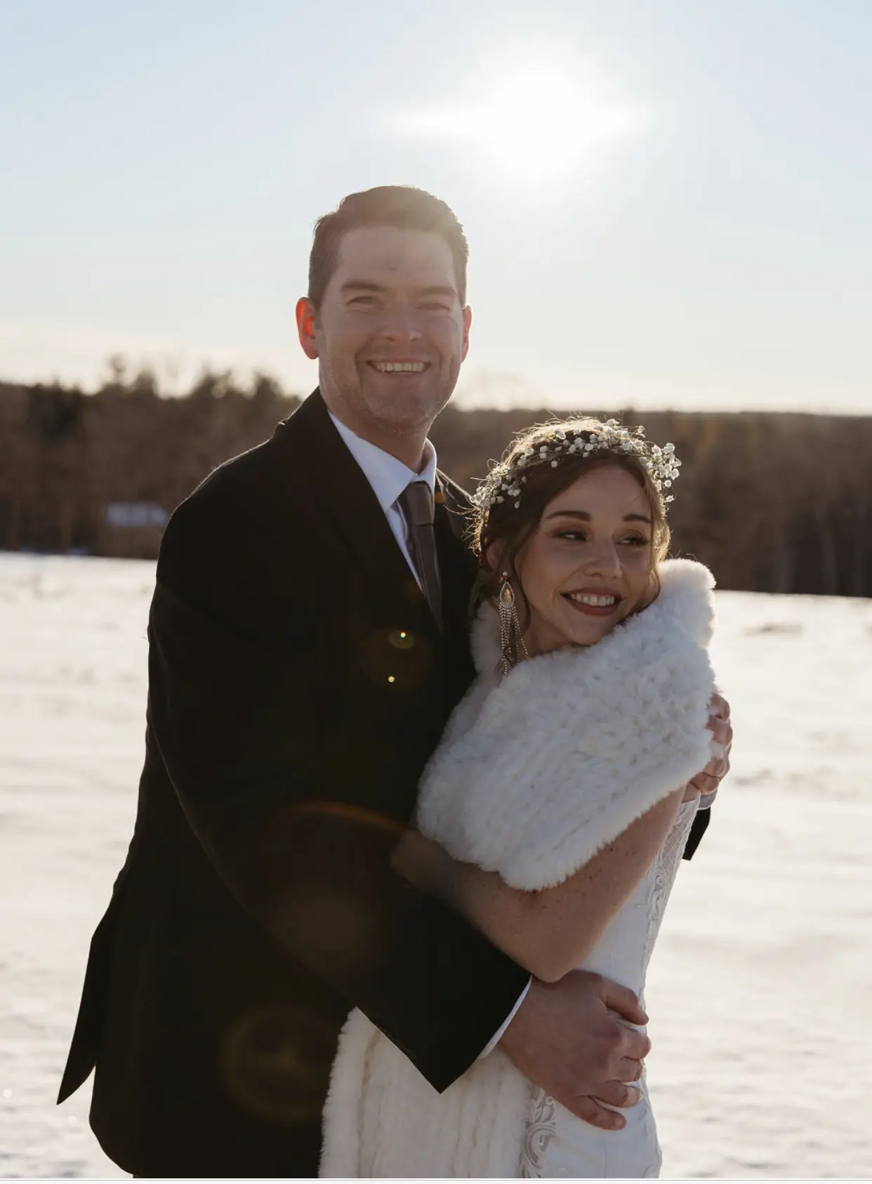 Bride Wearing Lace Halter Wedding Gown Called Kevyn By Sottero And Midgley With The Groom