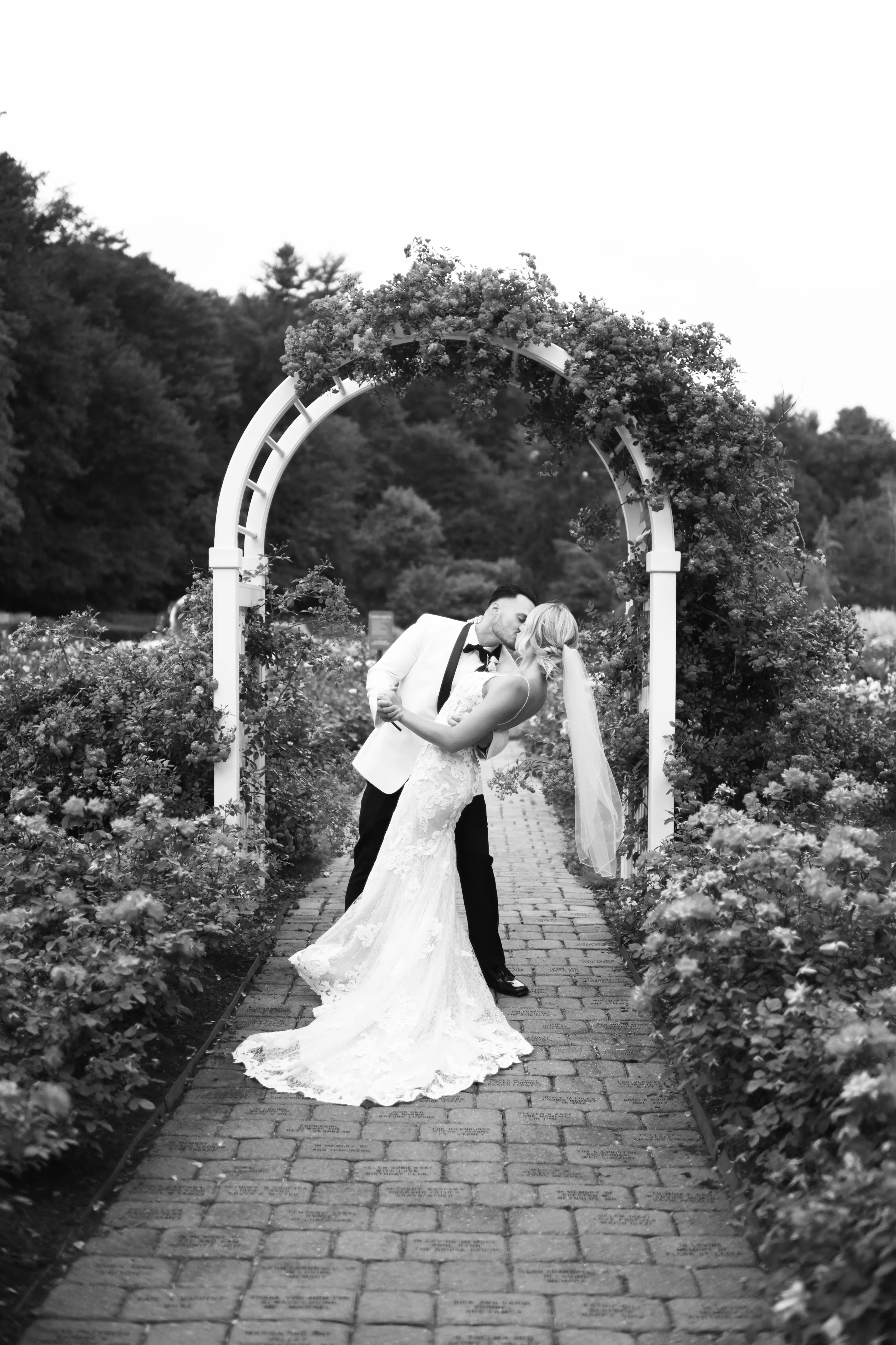 Groom With Bride Wearing Lace Mermaid Style Wedding Dress Tuscany By Maggie Sottero