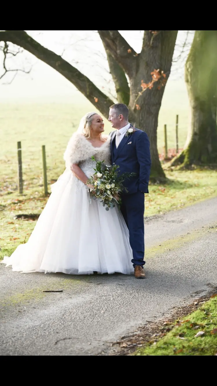 Groom With Bride Wearing Tulle Ballgown Talia By Maggie Sottero