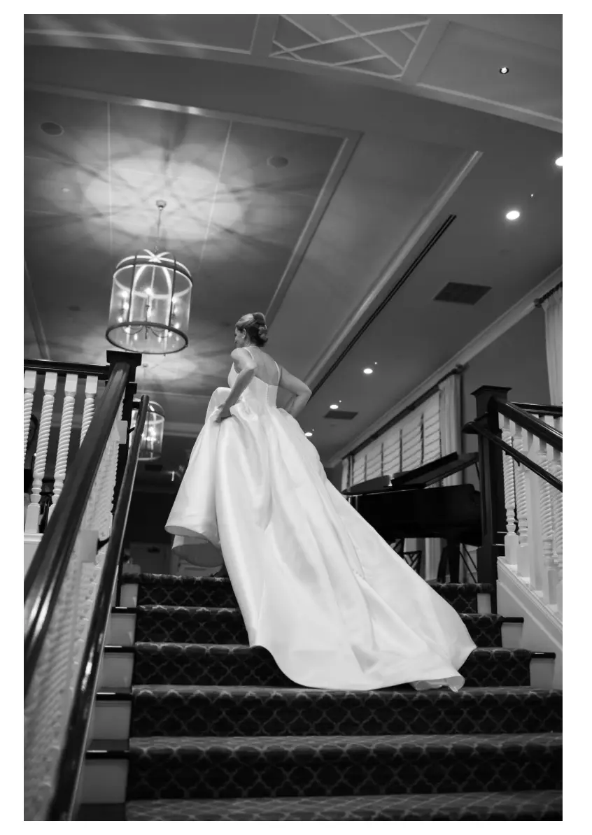 Bride Wearing Satin Ball Gown With Pockets Selena By Maggie Sottero