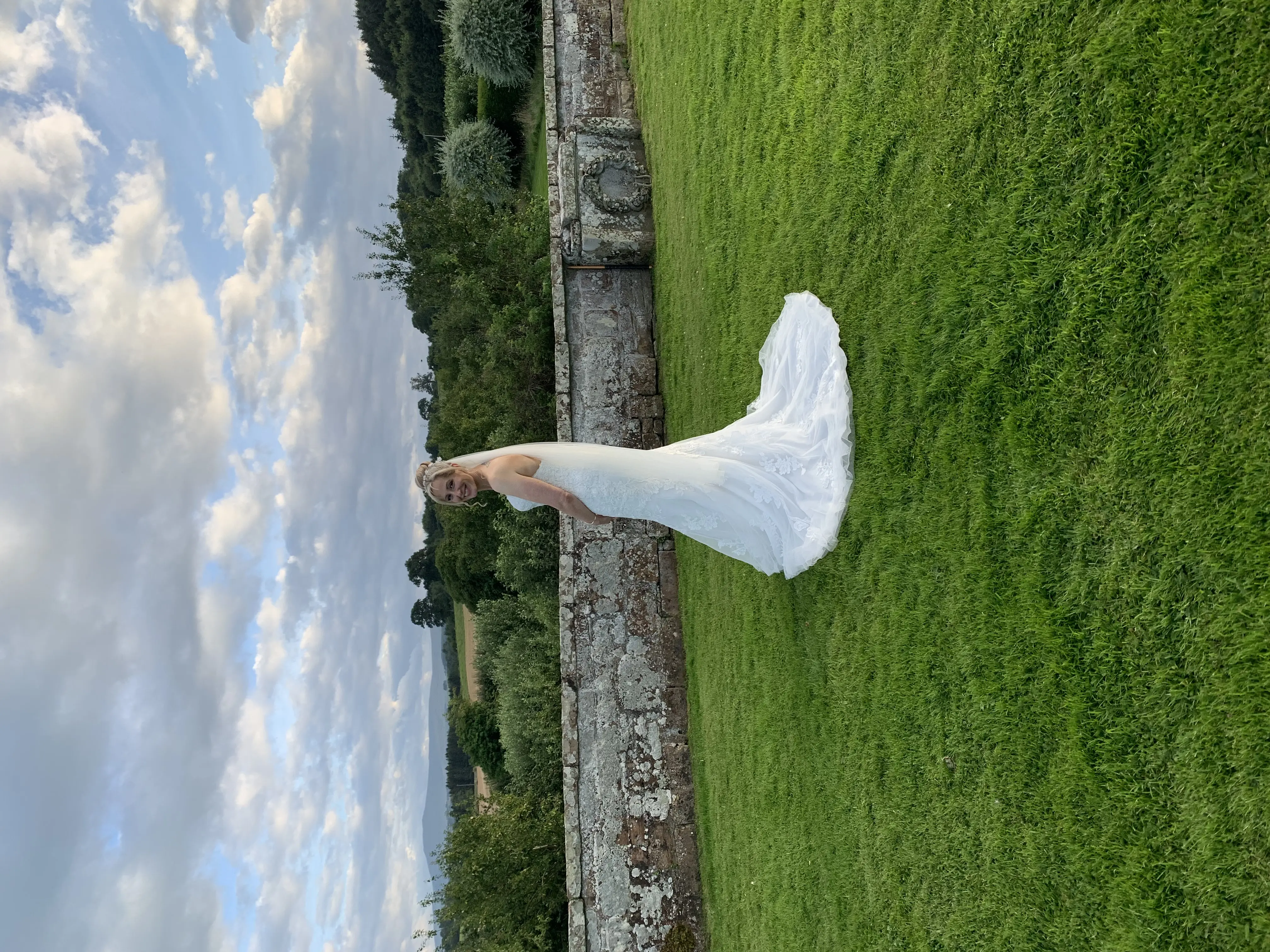 Bride wearing Helen by Rebecca Ingram