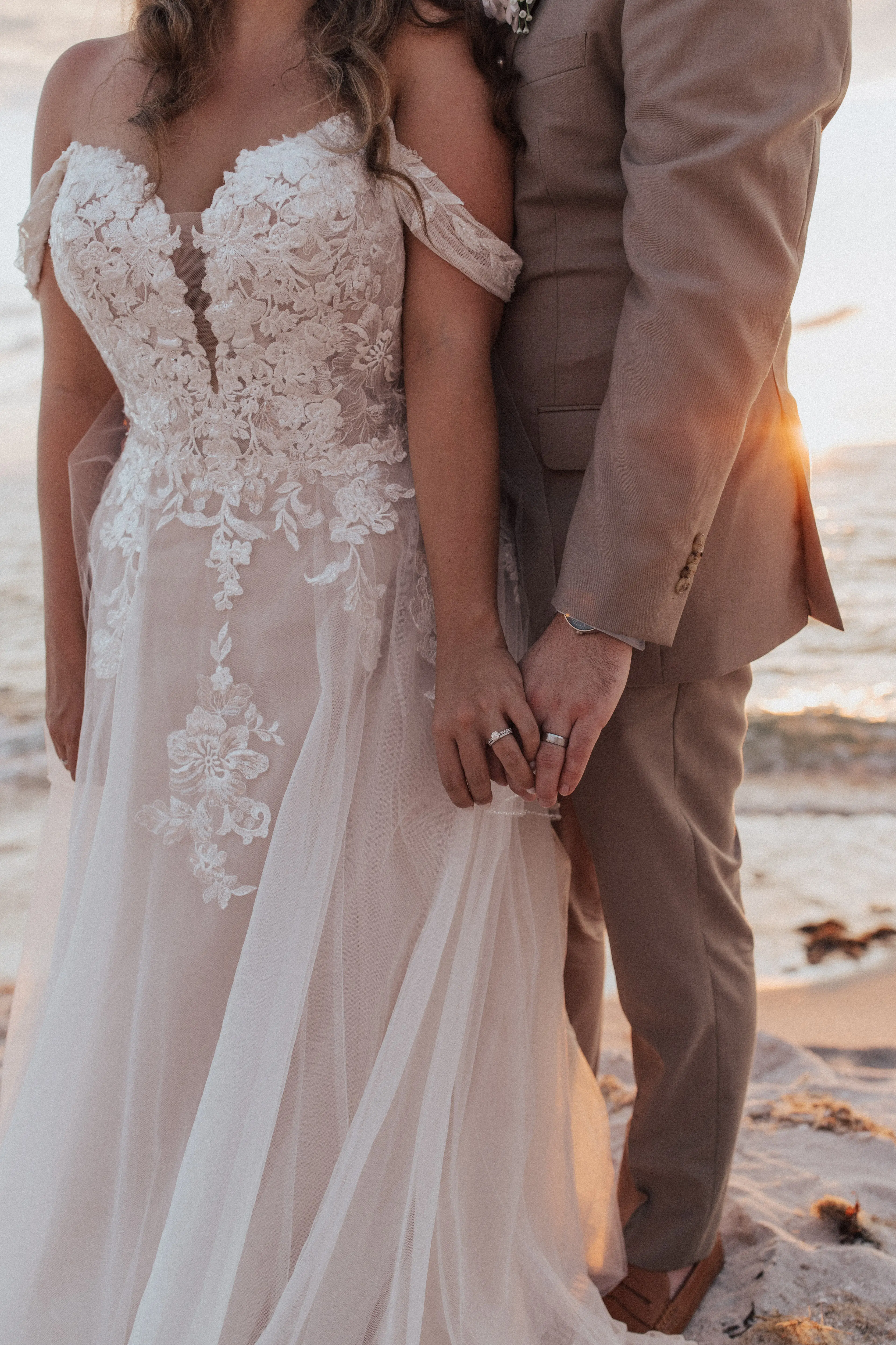 Groom With Bride Wearing Princess Wedding Dress Stevie By Maggie Sottero